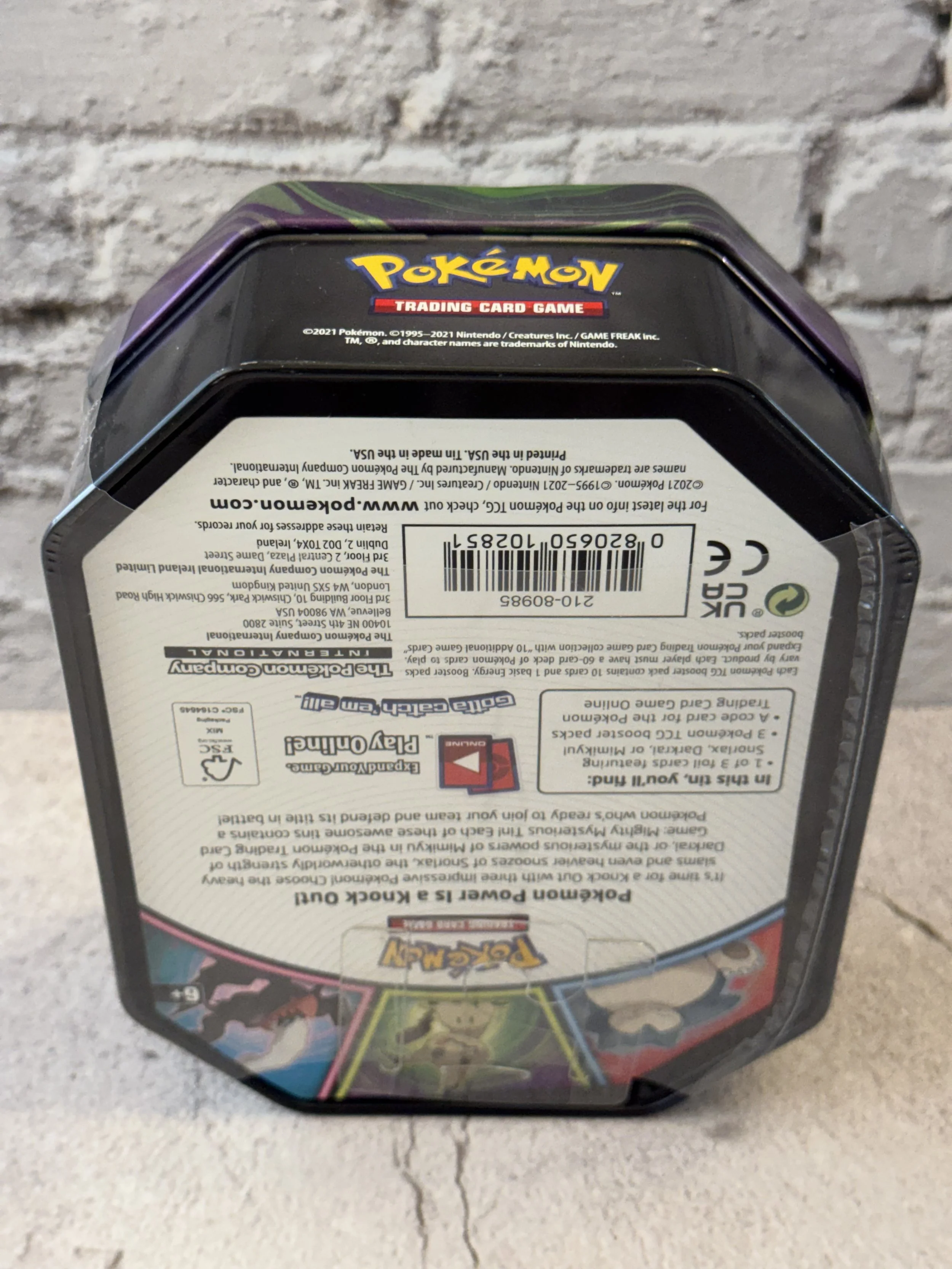 Pokémon TCG Mighty Mysterious Tin Mimikyu New Factory Sealed 2021 3x Boosters