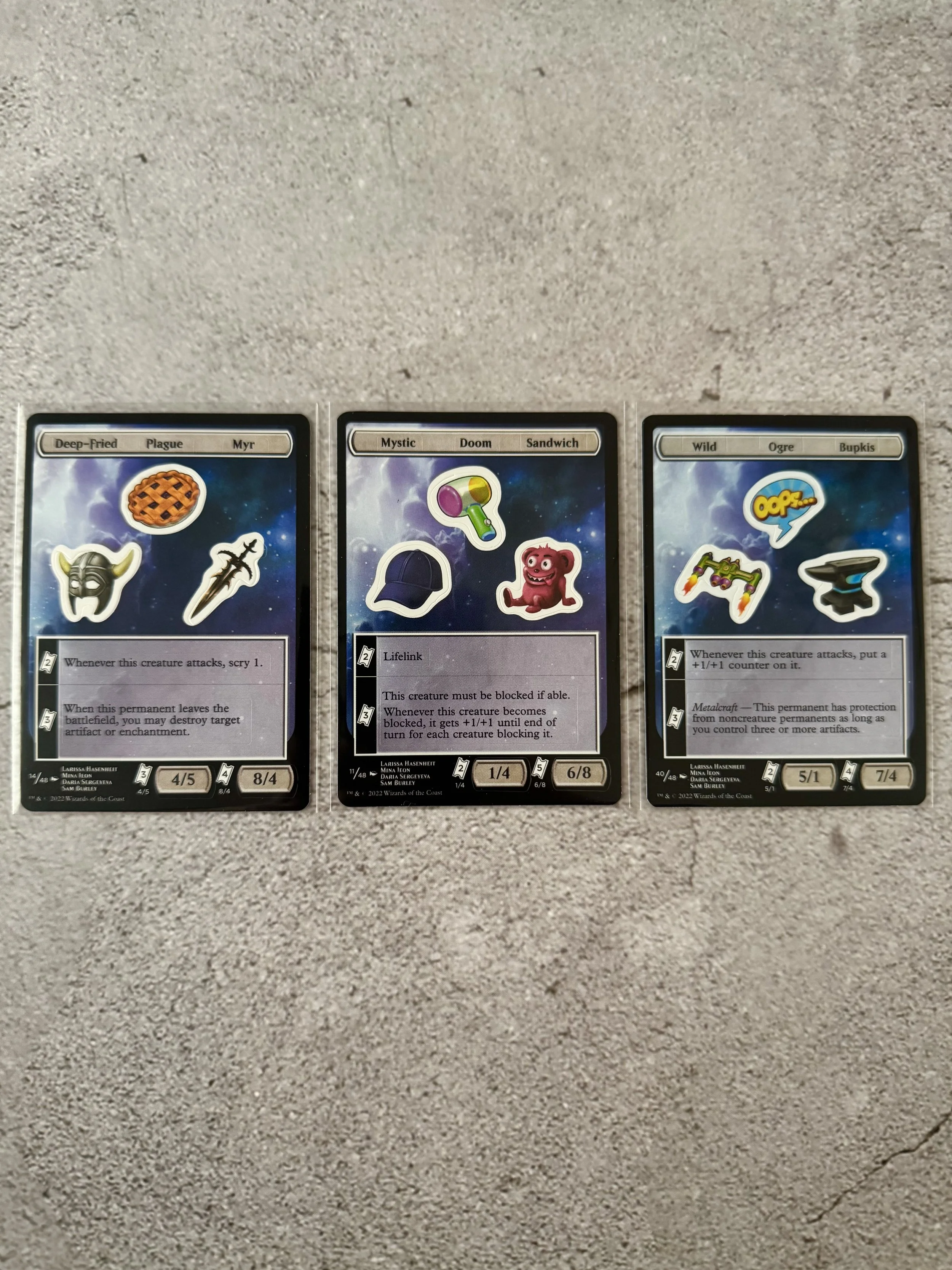 MTG Unfinity Sticker Token Cards brand new unused