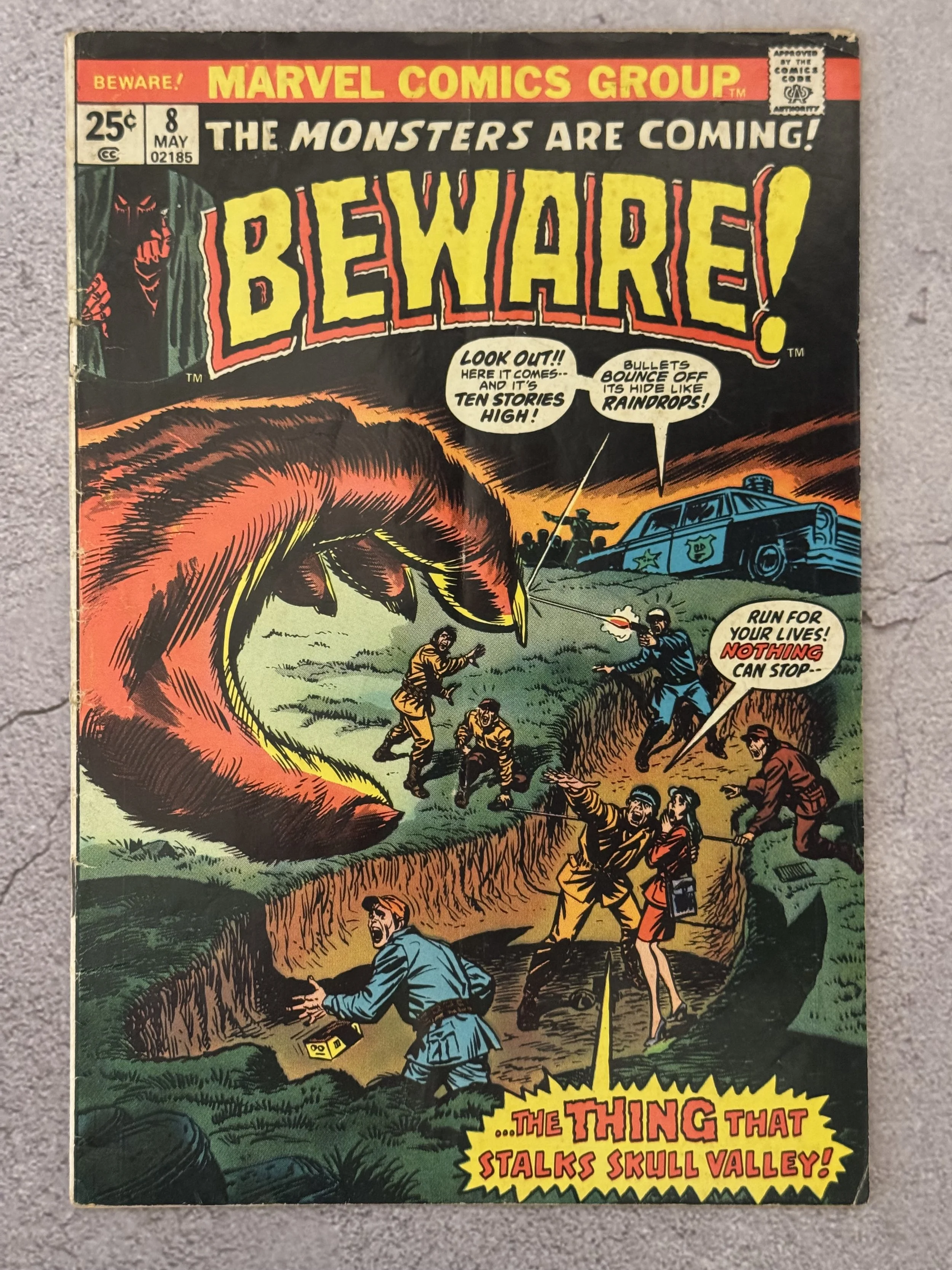Beware! #8 Marvel Comics (1974) Bronze Age Horror Monster Comic 25 cent issue