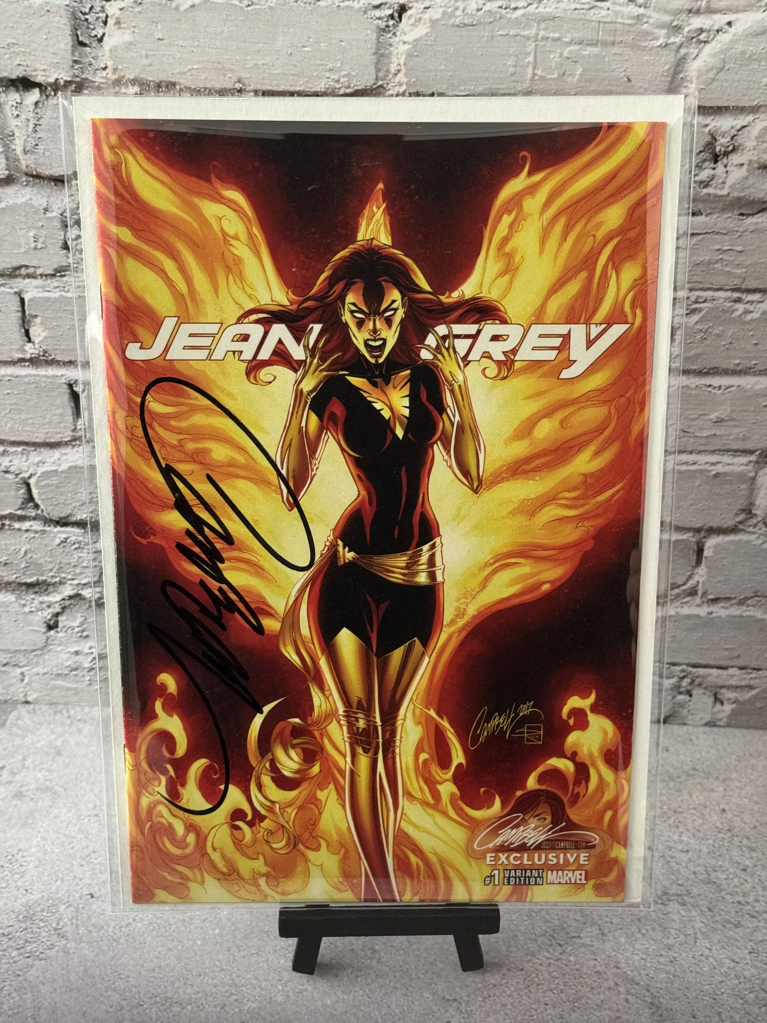 Jean Grey #1 J Scott Campbell Signed w/ COA