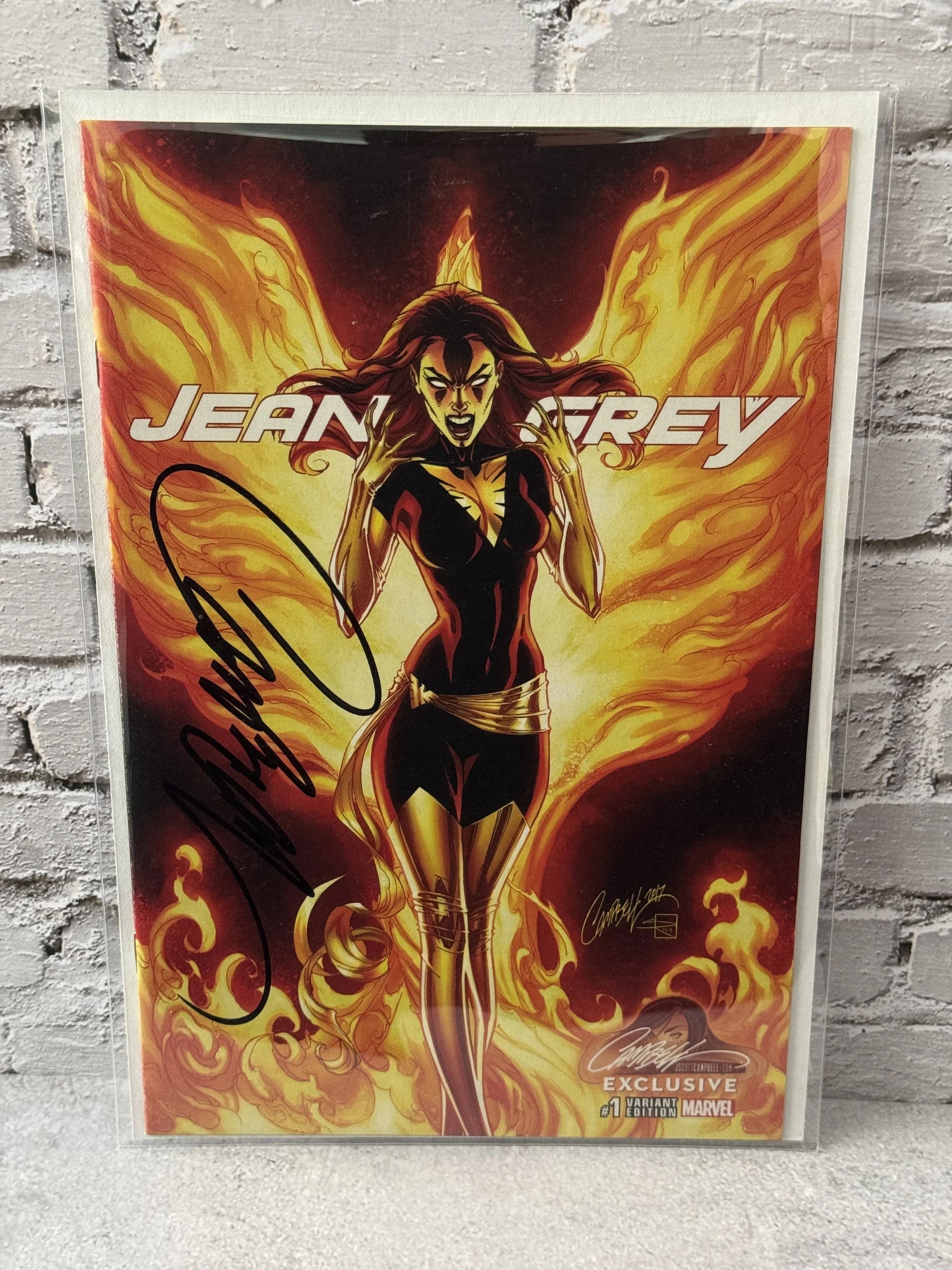 Jean Grey #1 J Scott Campbell Signed w/ COA