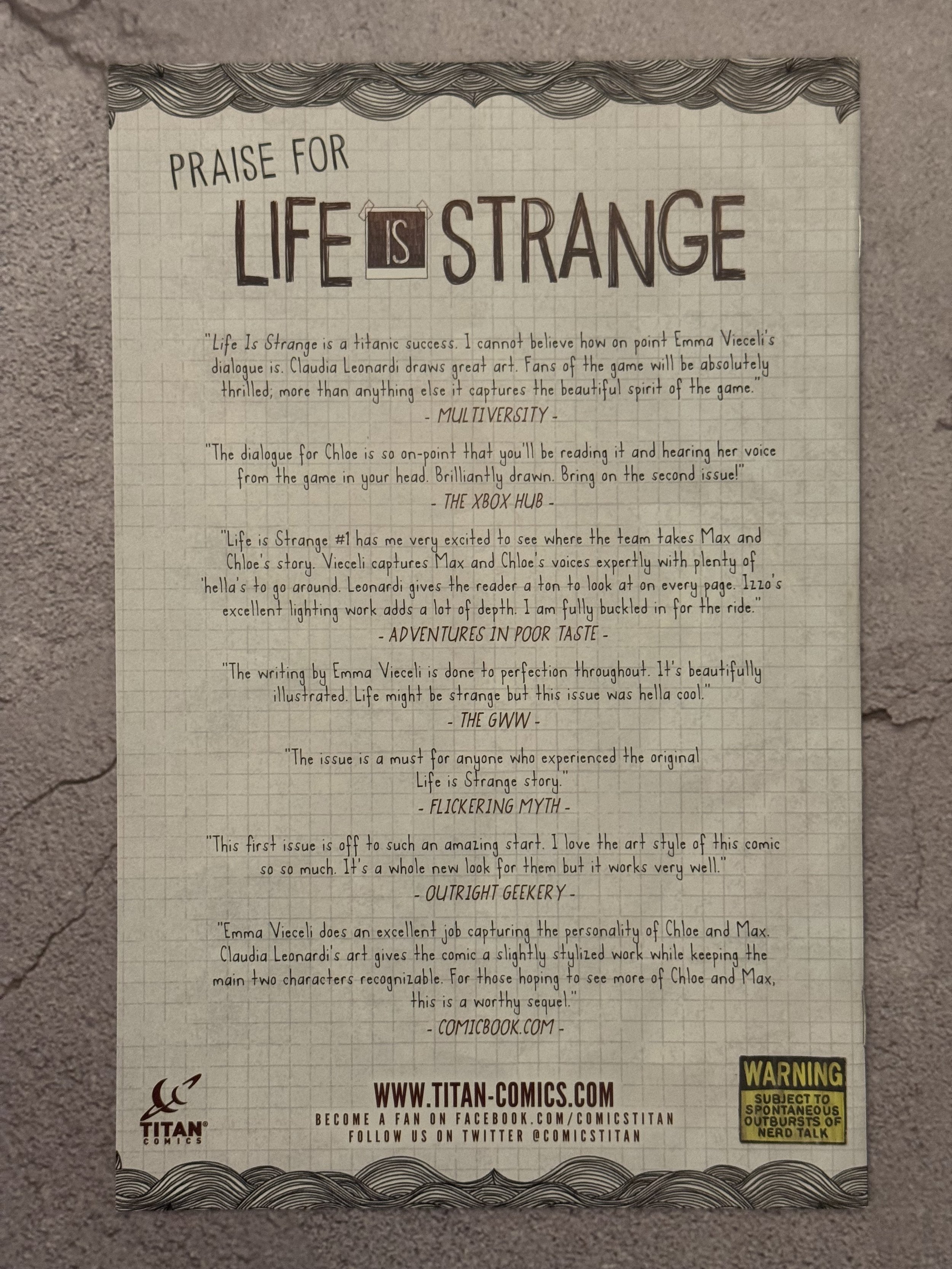 Life is Strange #12 Ferris Wheel Cover Variant Max Chloe (Titan Comics, 2021)