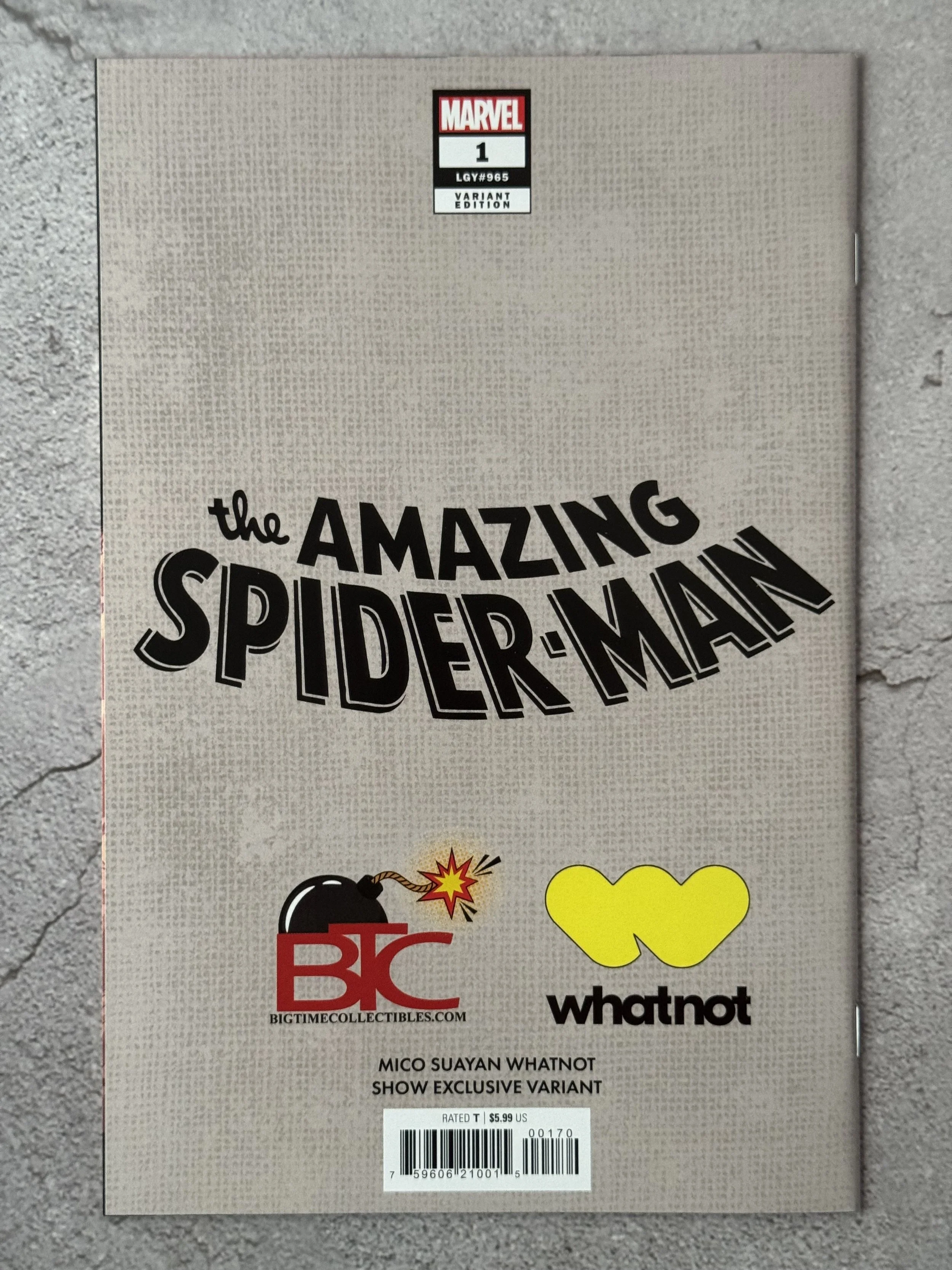 Amazing Spider-Man 1 - B&W C2E2 Secret Drop - Mico Suayan