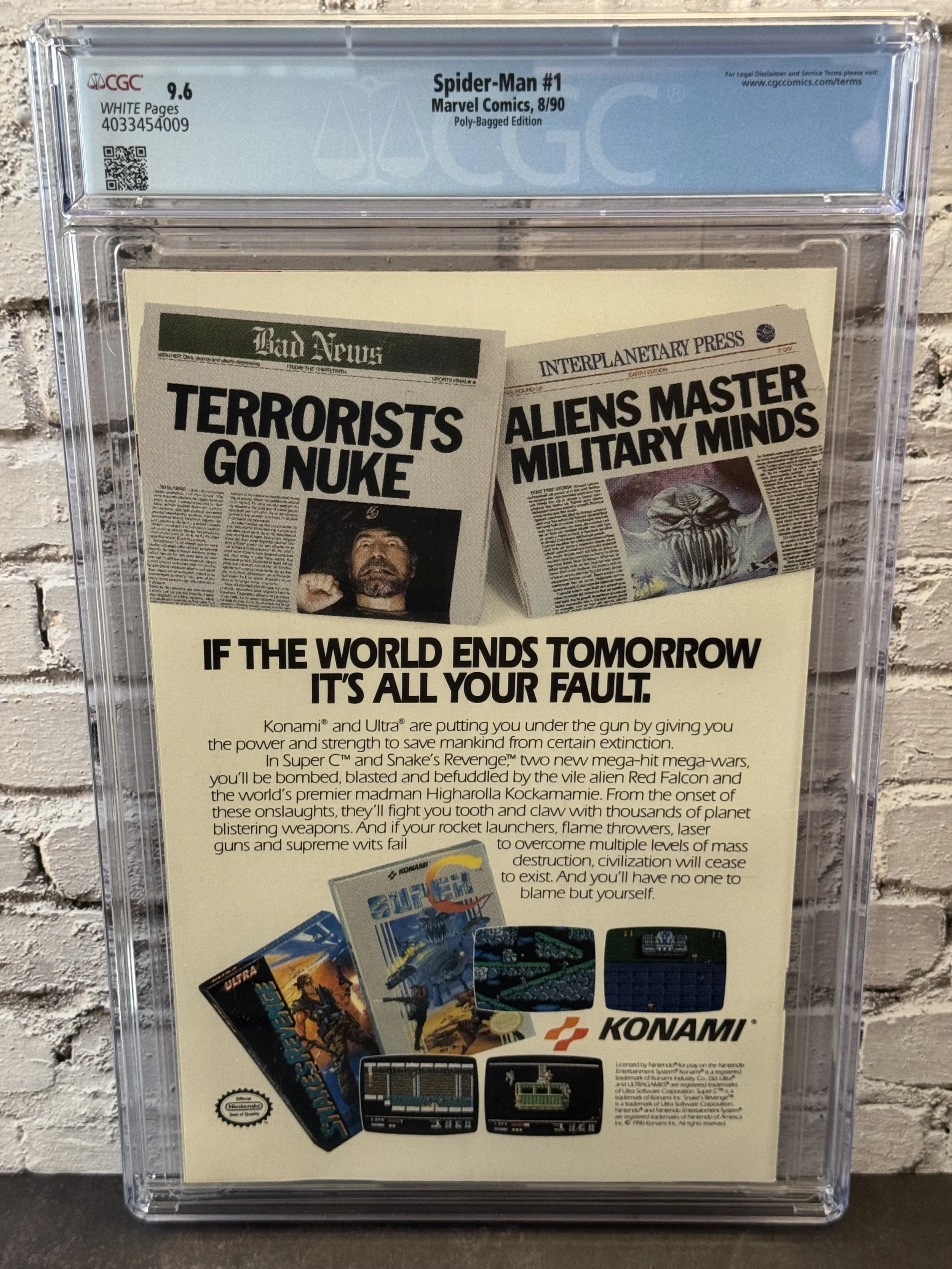 Spider-Man #1 CGC 9.6 (1990) Direct Edition Todd McFarlane Torment Marvel Slab