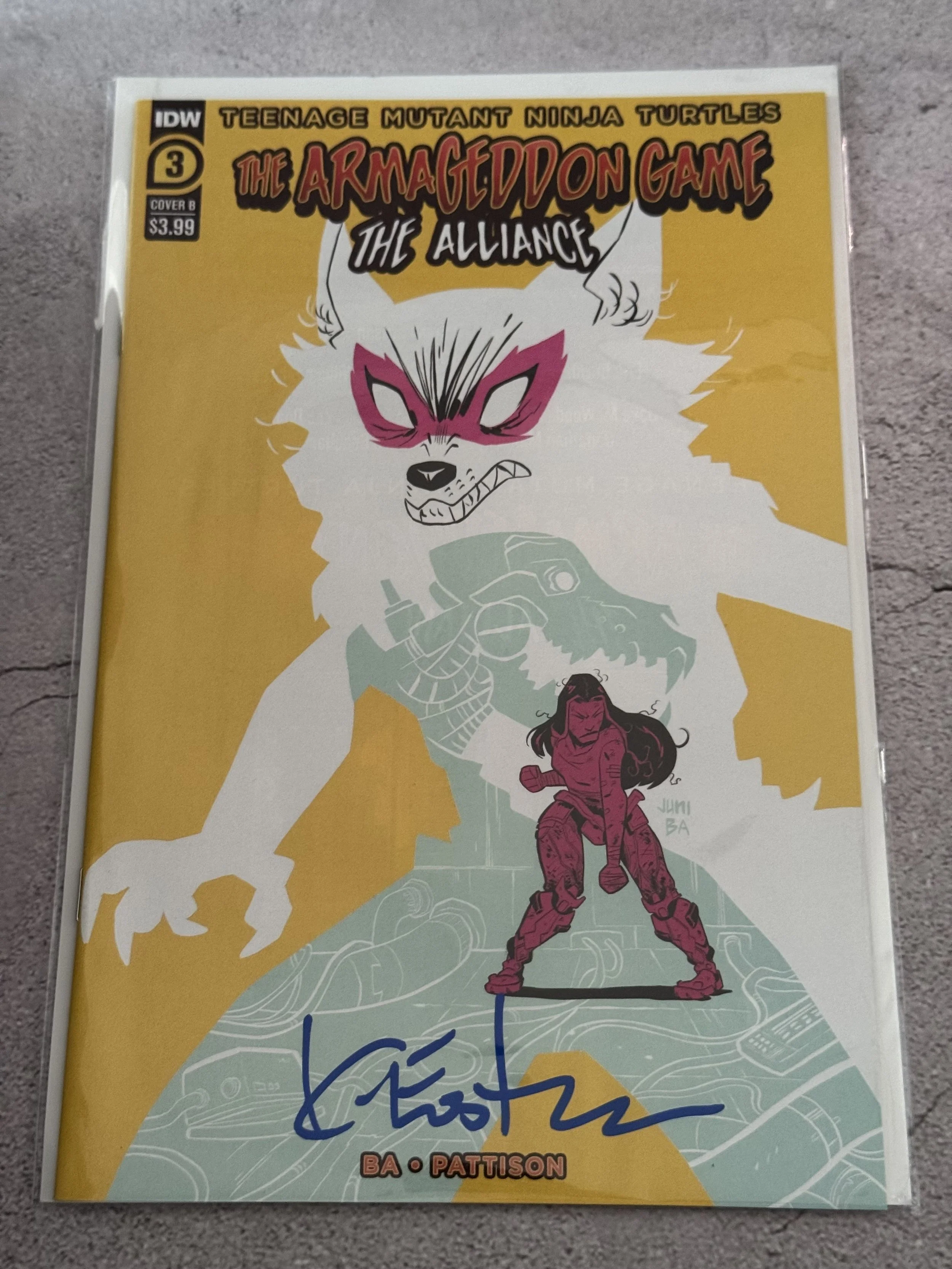Teenage Mutant Ninja Turtles the Armageddon Game the Alliance #3B 2023 signed by kevin eastman