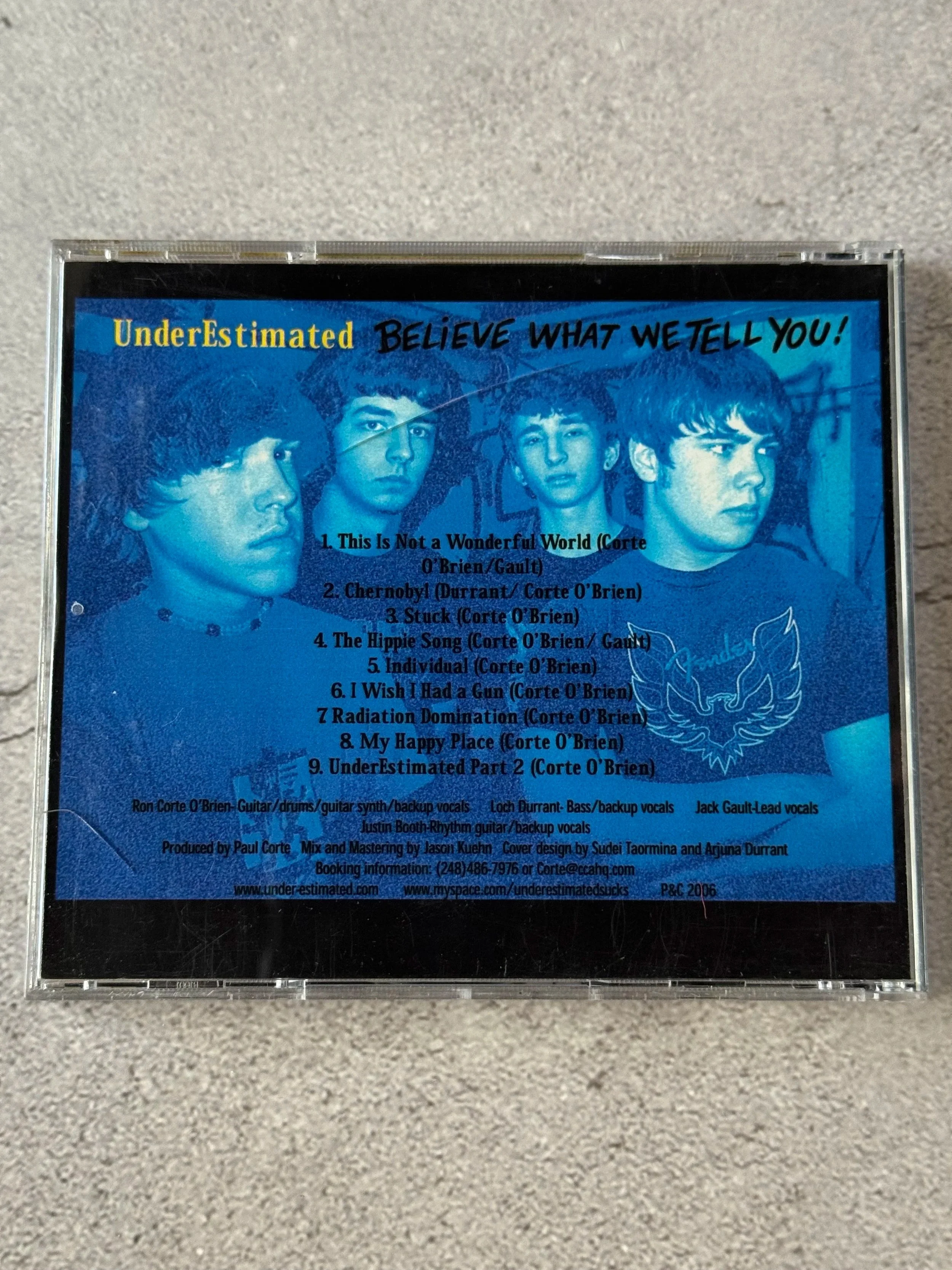 Underestimated - Believe What We Tell You! (CD 2006) Indie Punk Rock Band