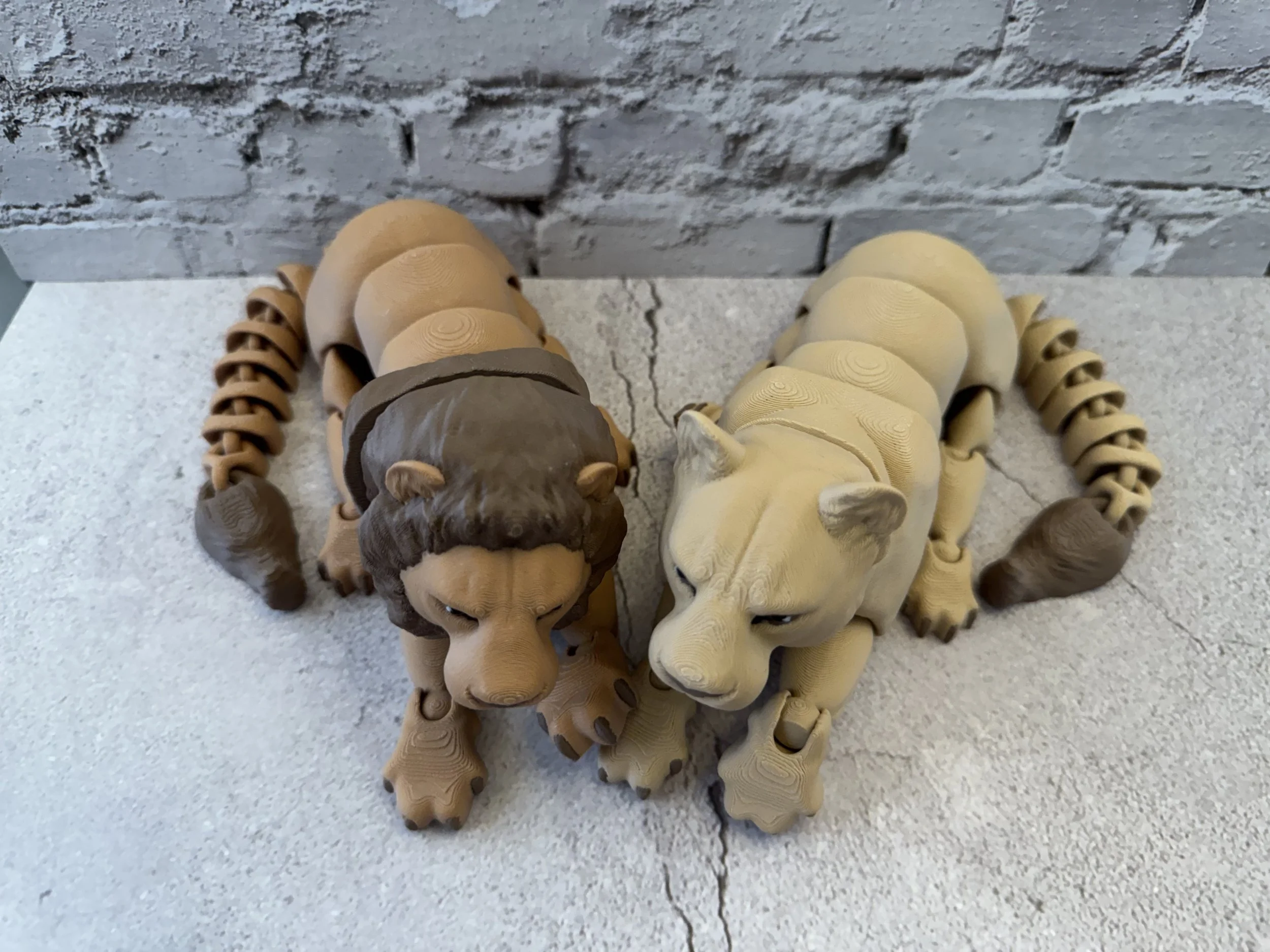 Lion & Lioness Display Set - 3D Print