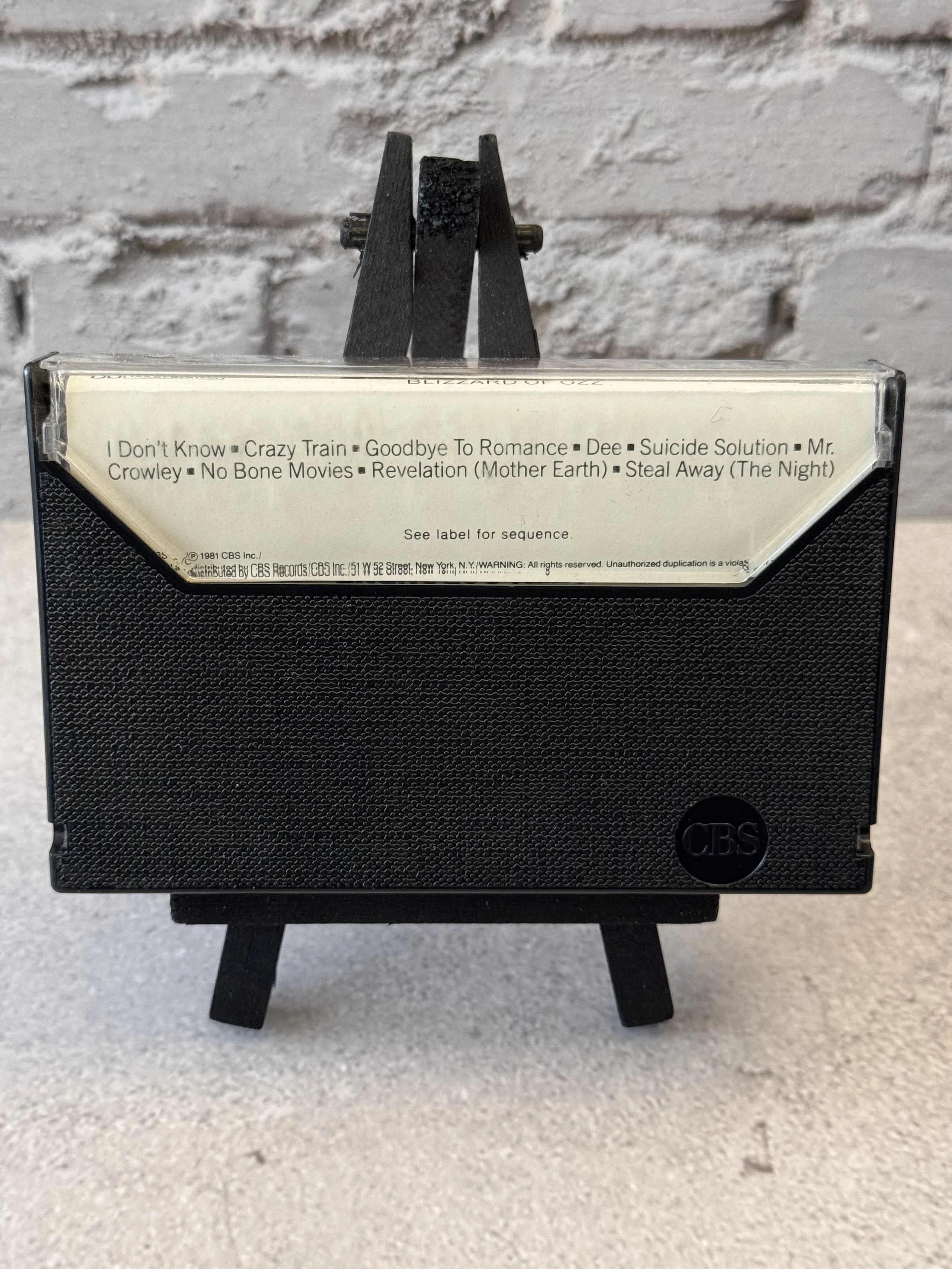 Ozzy Osbourne - Blizzard of Oz 1981 cassette tape good condition