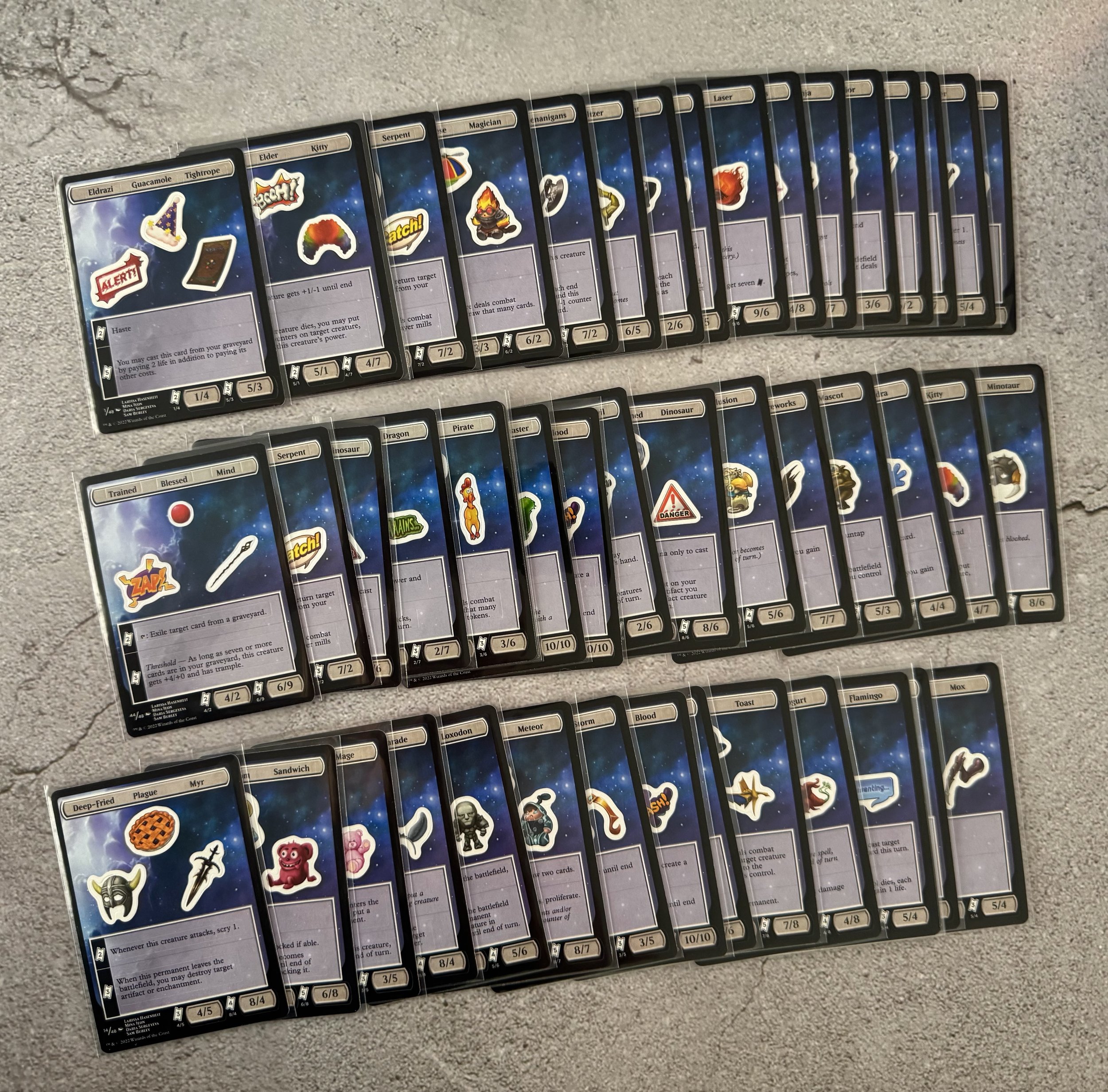 MTG Unfinity Sticker Token Cards brand new unused