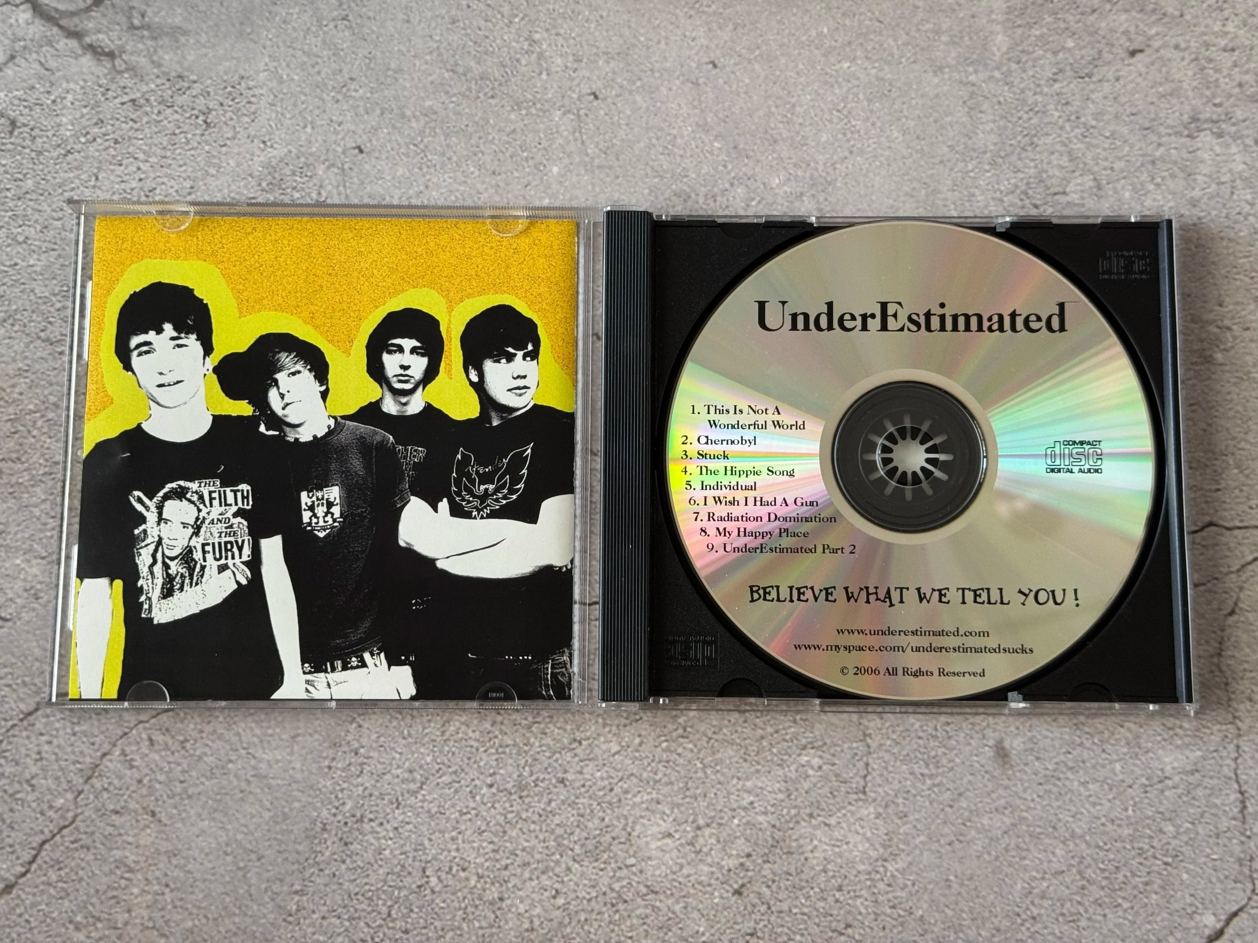 Underestimated - Believe What We Tell You! (CD 2006) Indie Punk Rock Band