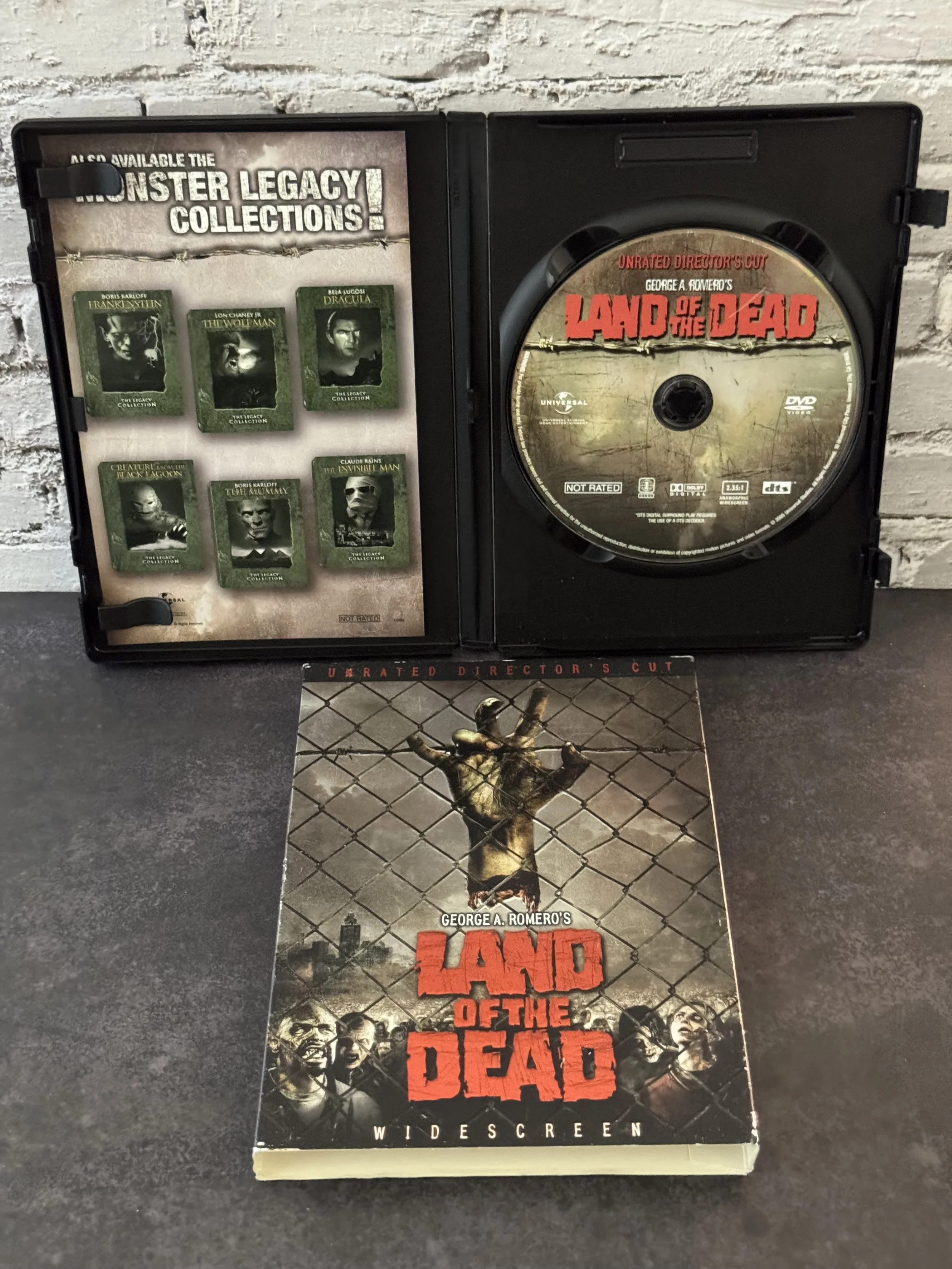 Land of the Dead george romero shiny dvd cover case tested good condition