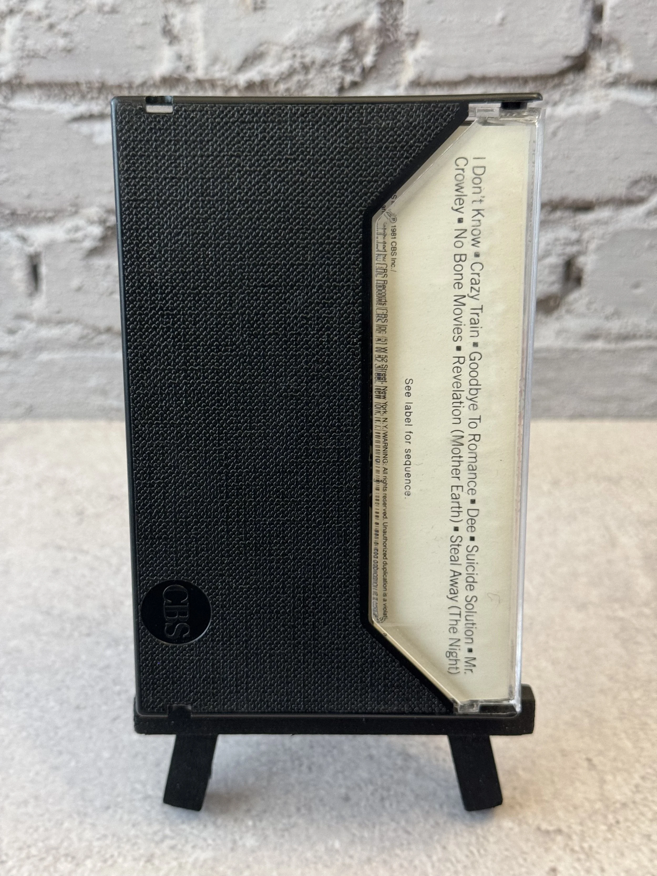 Ozzy Osbourne - Blizzard of Oz 1981 cassette tape good condition