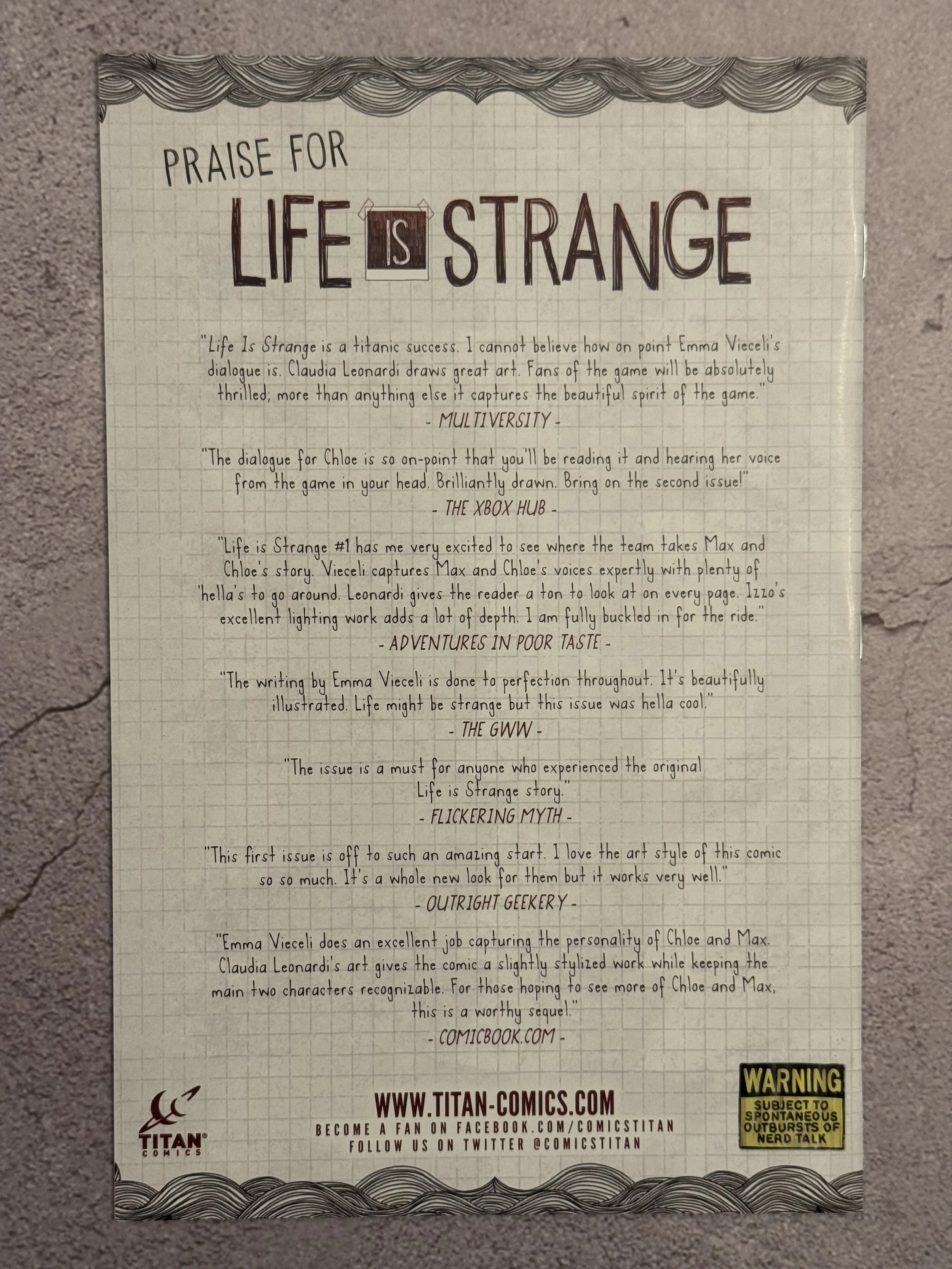 Life is Strange #3 Photo Collage cover (Titan Comics, 2021)