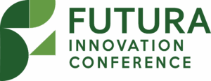 Green logo with text for 'FUTURA INNOVATION CONFERENCE'
