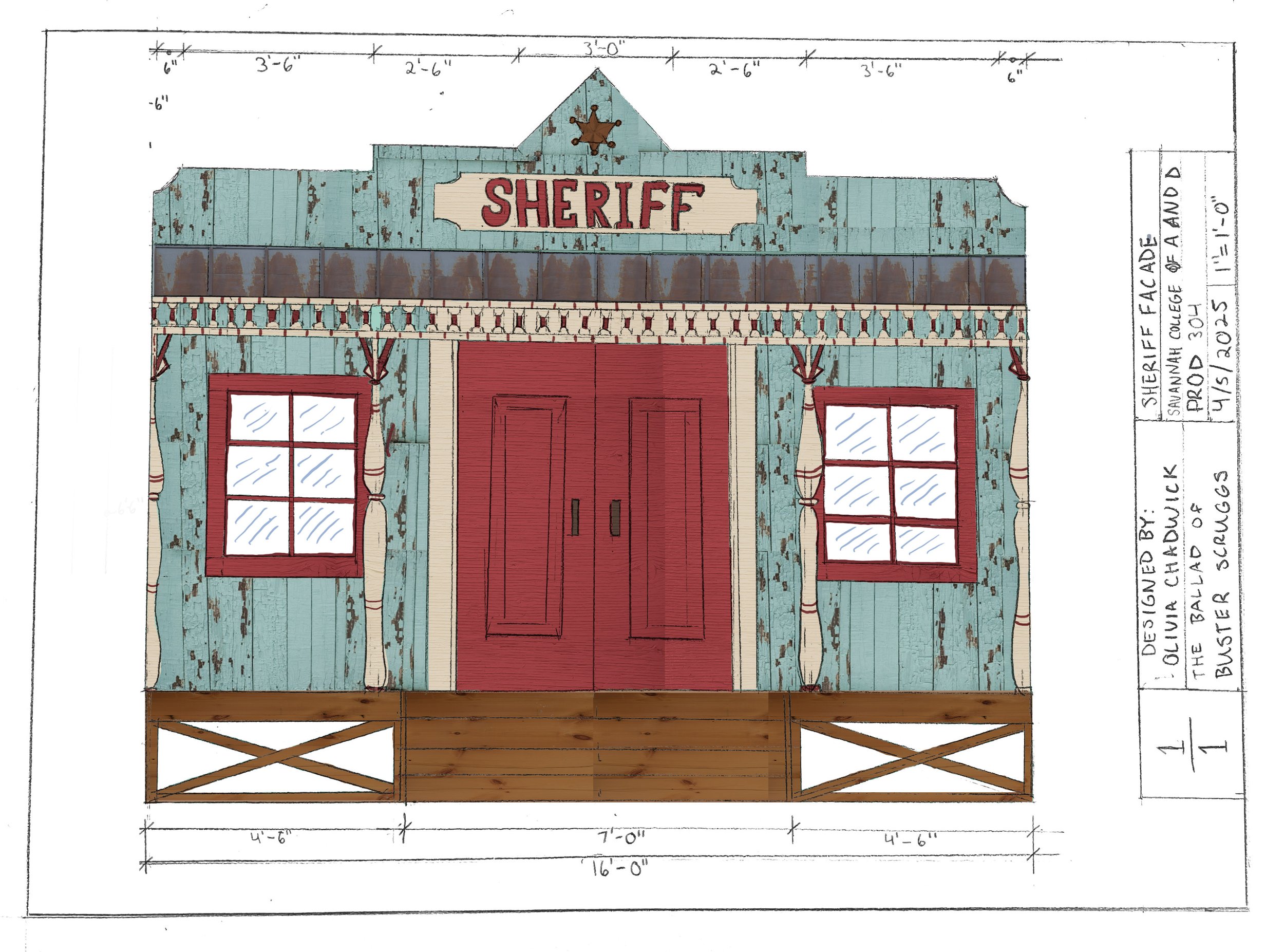 Sherrif's Office Paint Elevation