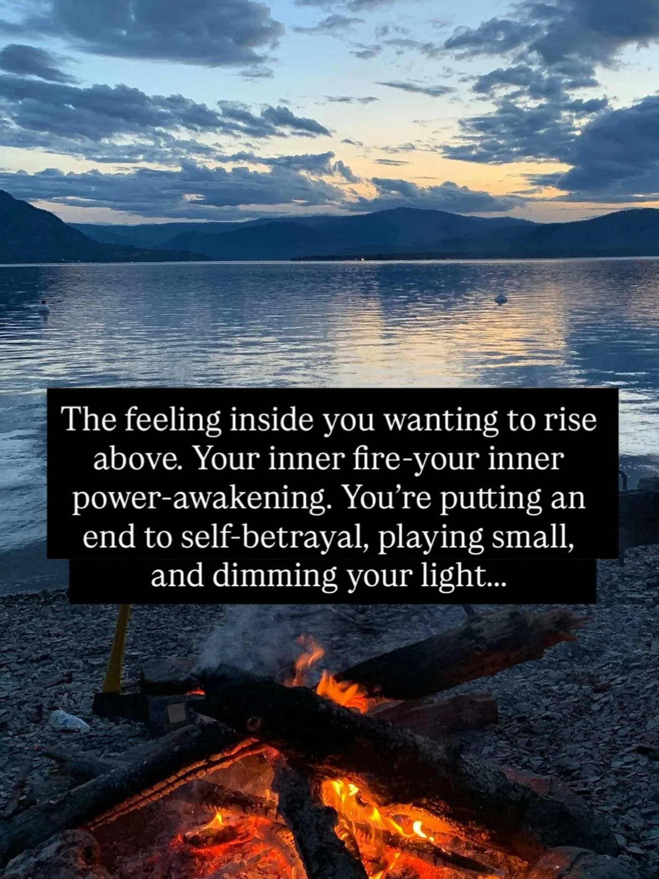 A new piece I&rsquo;m writing. Read the rest here👇

The feeling inside you wanting to rise above. Your inner fire-your inner power-awakening. You&rsquo;re putting an end to self-betrayal, playing small, and dimming your light. You are safely ending 
