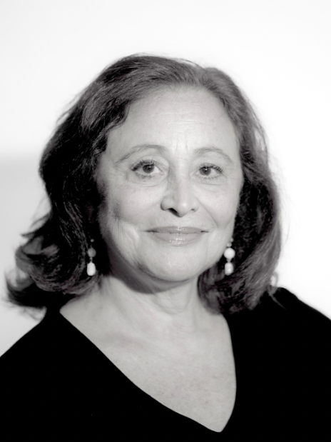 Black and white photo of smiling woman