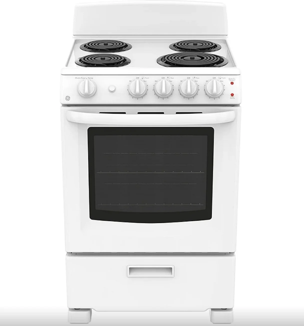 GE "24" White Slide-In Coil Top