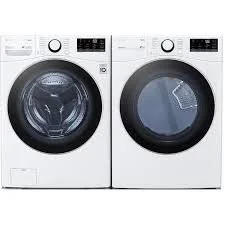 LG Thin Q Electric Dryer 27 inch Width 7.4 cu. ft. Capacity Washer White