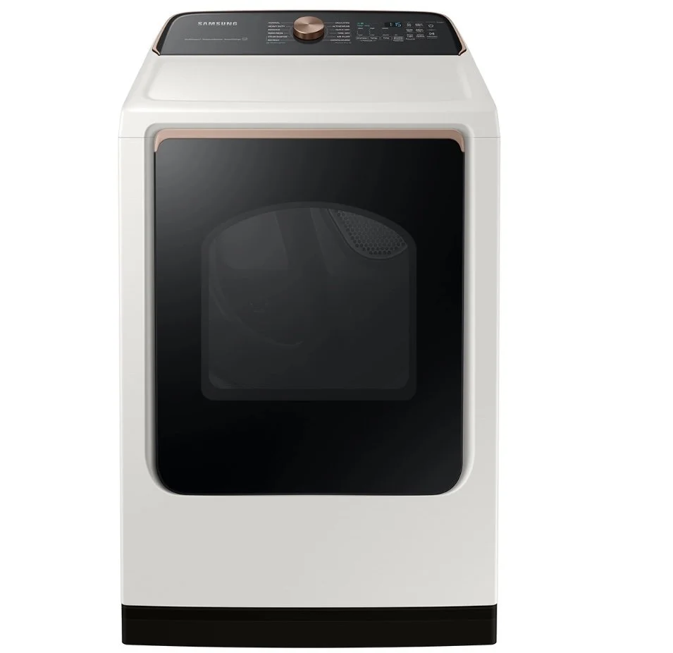 Samsung "27" White Top Load Dryer (Rose Gold Trim)