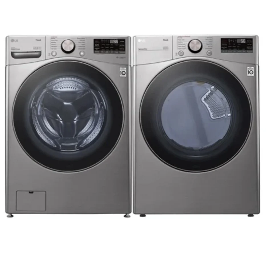 LG Front Load Washer & Dryer Set Graphite Steel