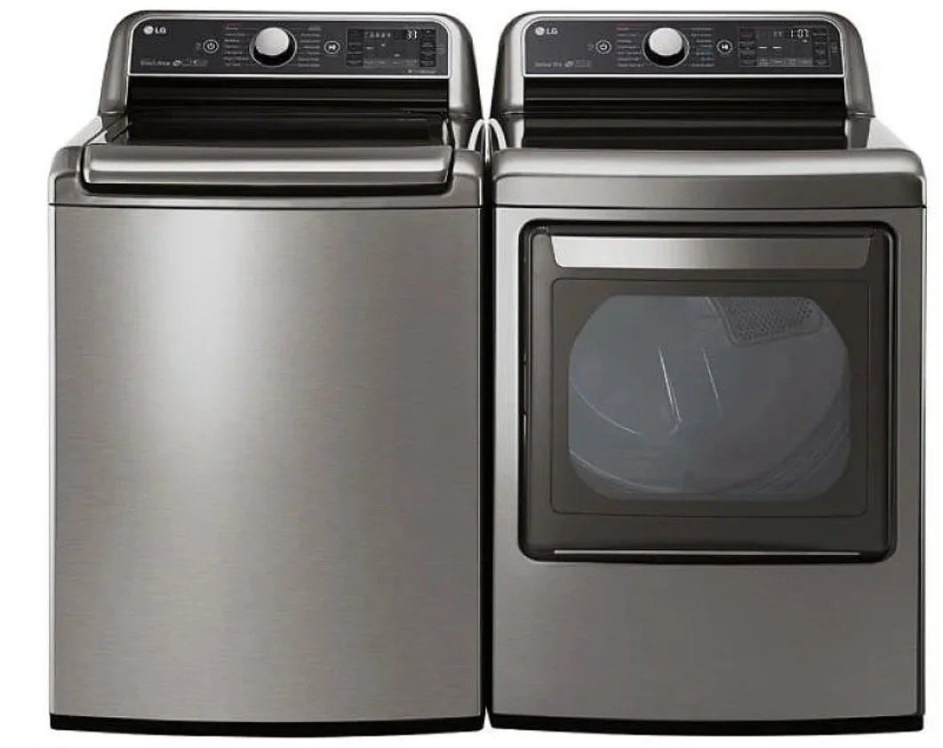 LG "27" Stainless Steel Top Load Washer/Dryer Set