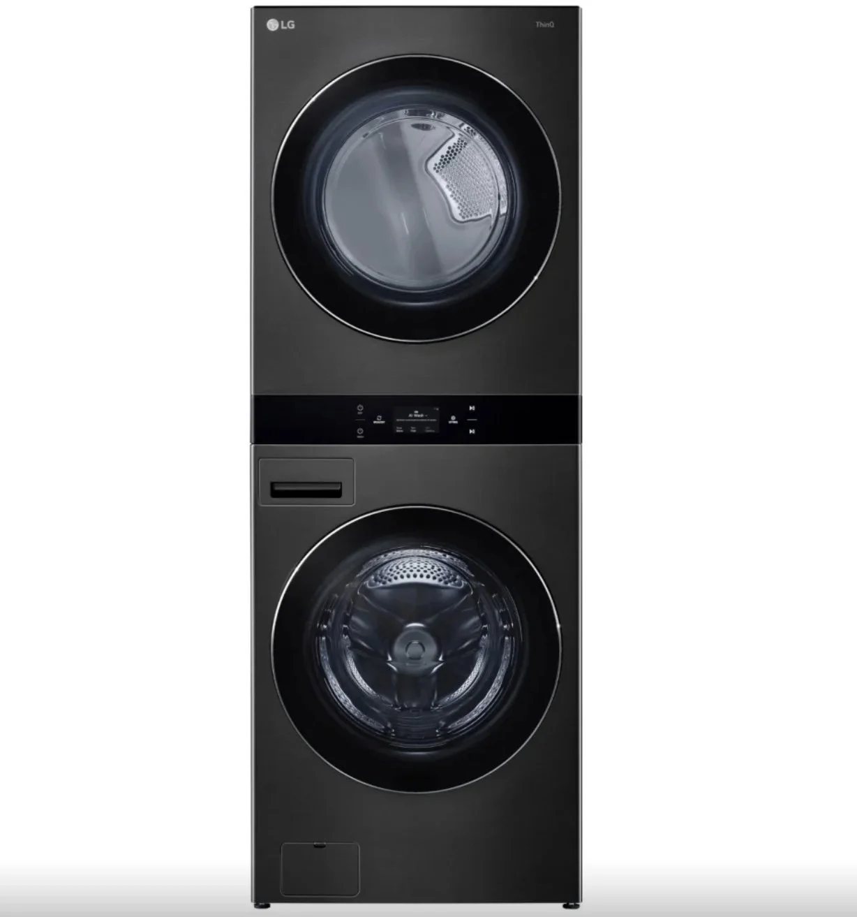 LG ThinQ “27” Black Stainless Laundry Center