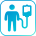 IV therapy icon with outline