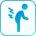 pain management care icon with outline