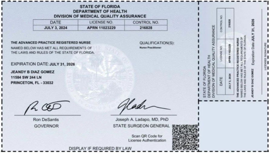 Advanced Practice Registered Nurse License