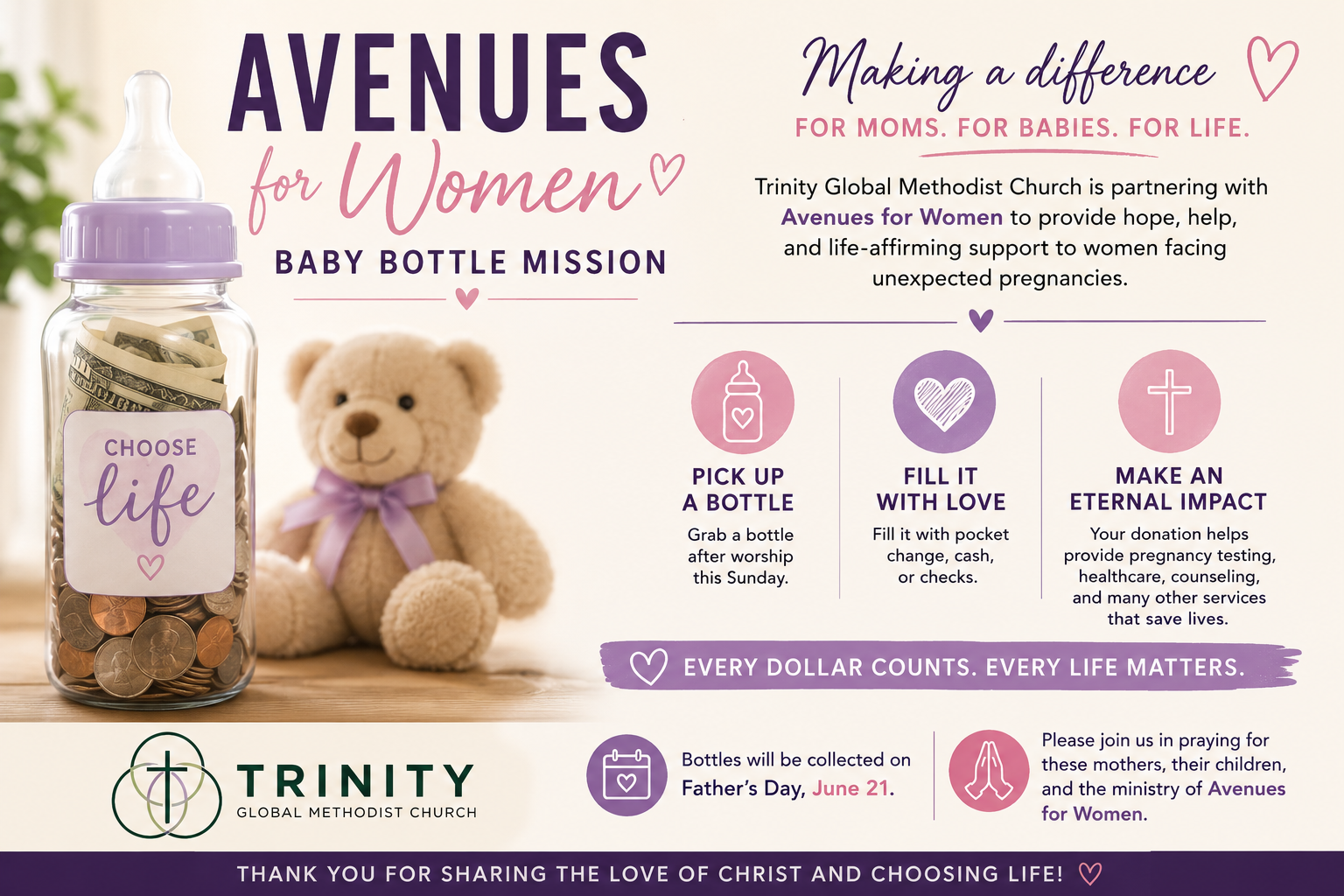 Avenues for Women Baby Bottle Mission