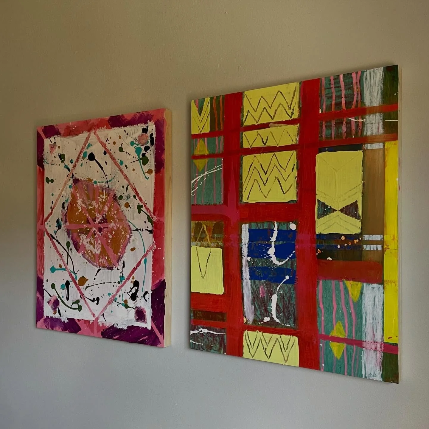 Mommy &amp; Me Abstract Painting Workshops- coming to @keppelandkismet this summer, and taught by yours truly, with my special assistant, my oldest daughter Savannah!