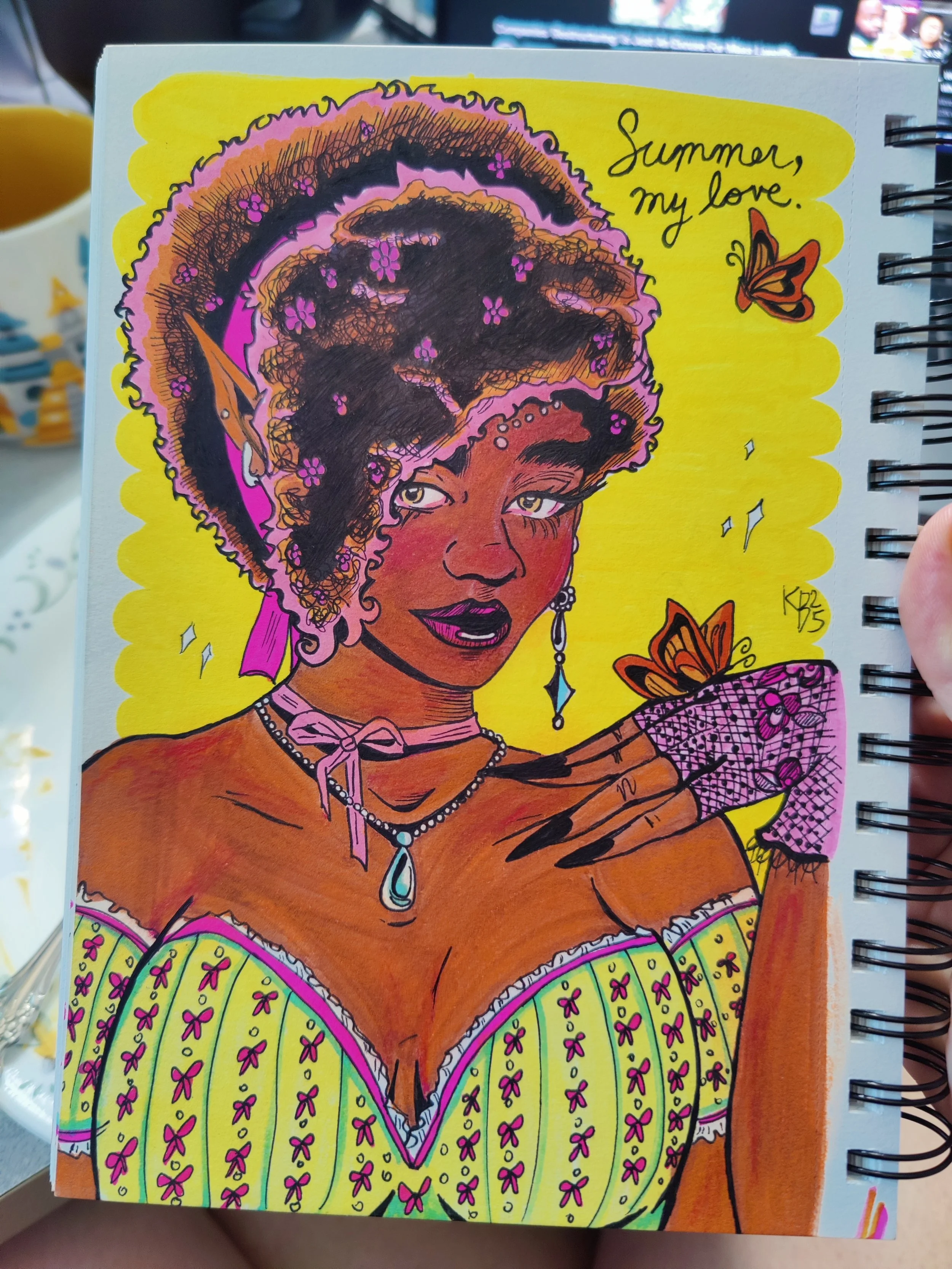 Summer, My Love | 5"X7" Marker Illustration, 2025