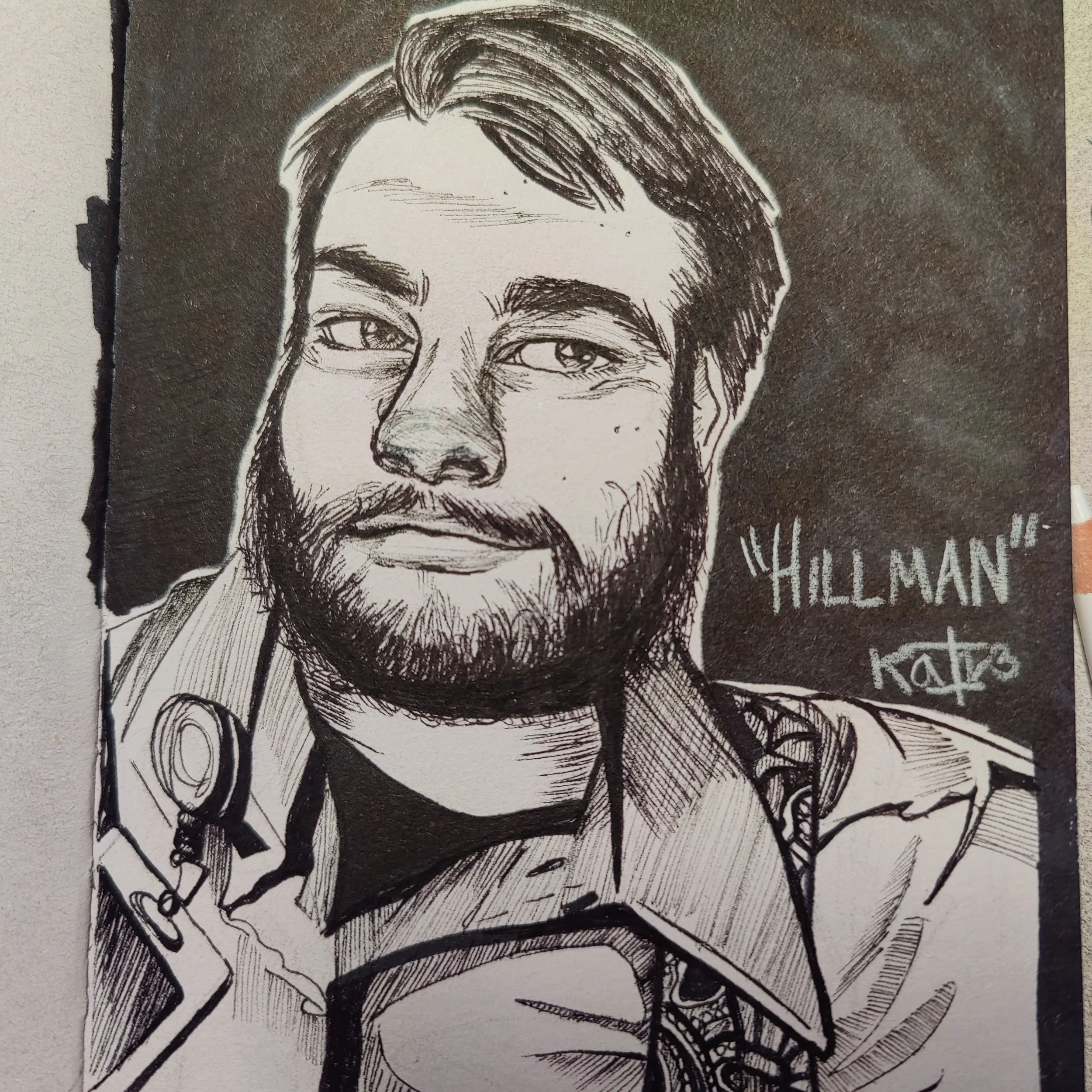 Ink Portrait, 5 X 7", 2023