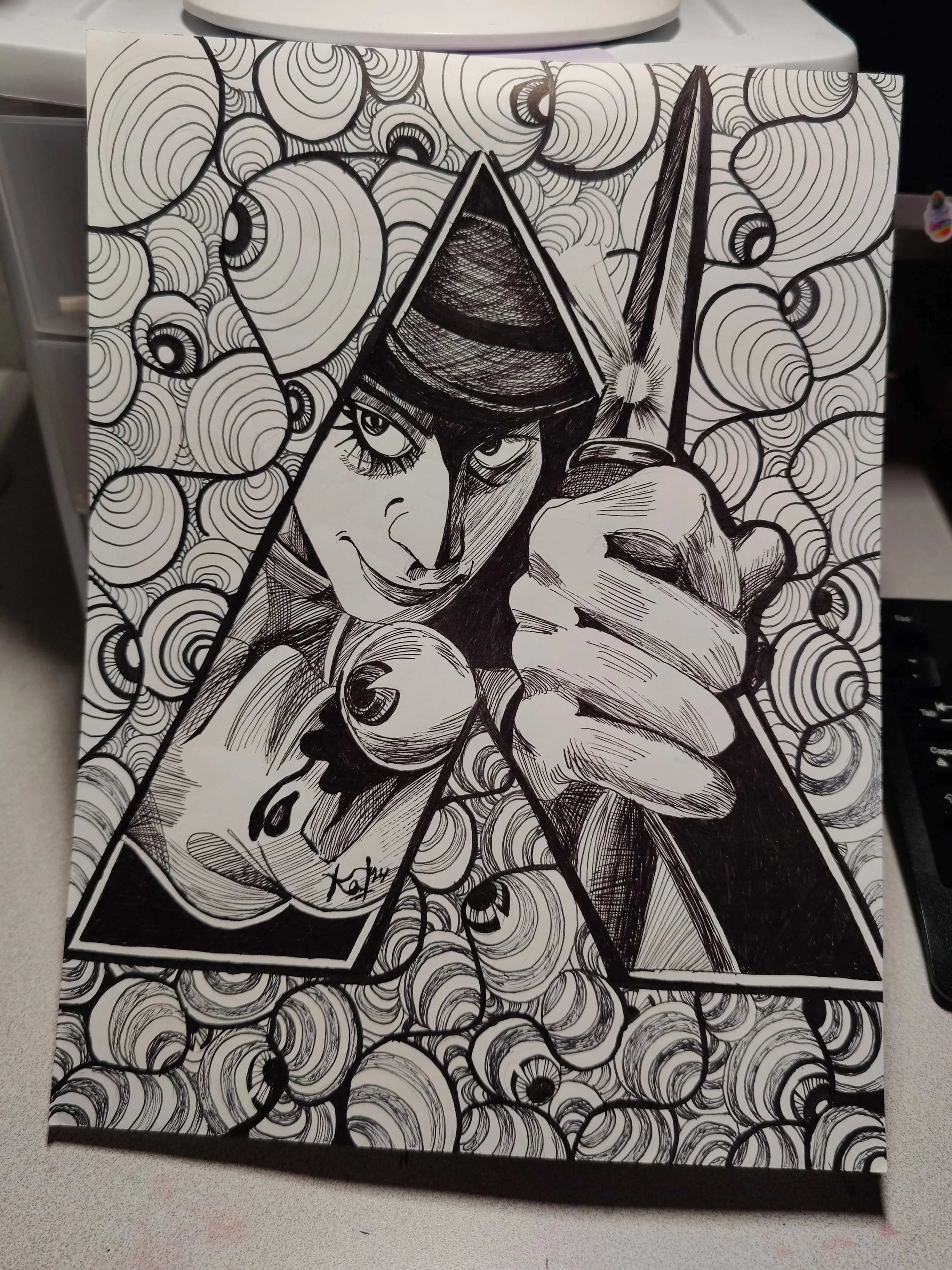 Clockwork Orange movie Poster | 9X11" Gel Ink on Drawing Paper, 2024