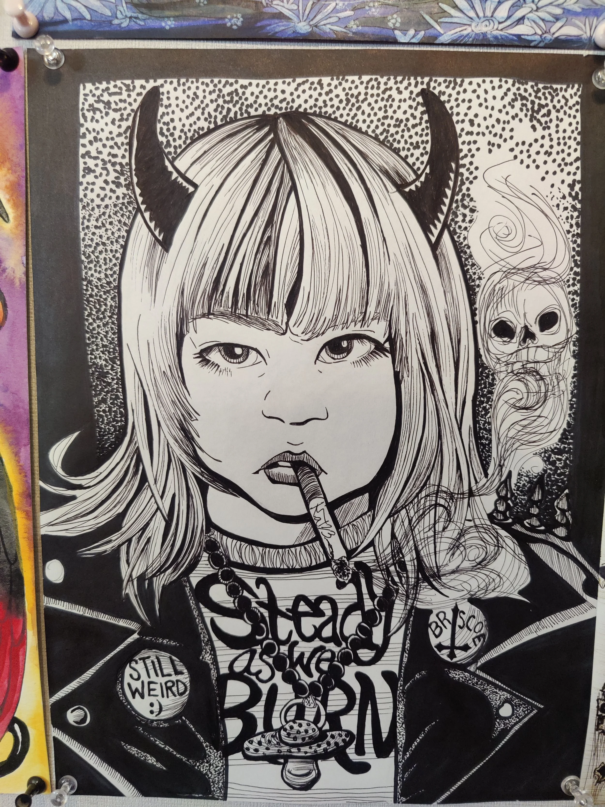 Baby Briscoe | 9 X 11" Marker and Gel ink, 2024