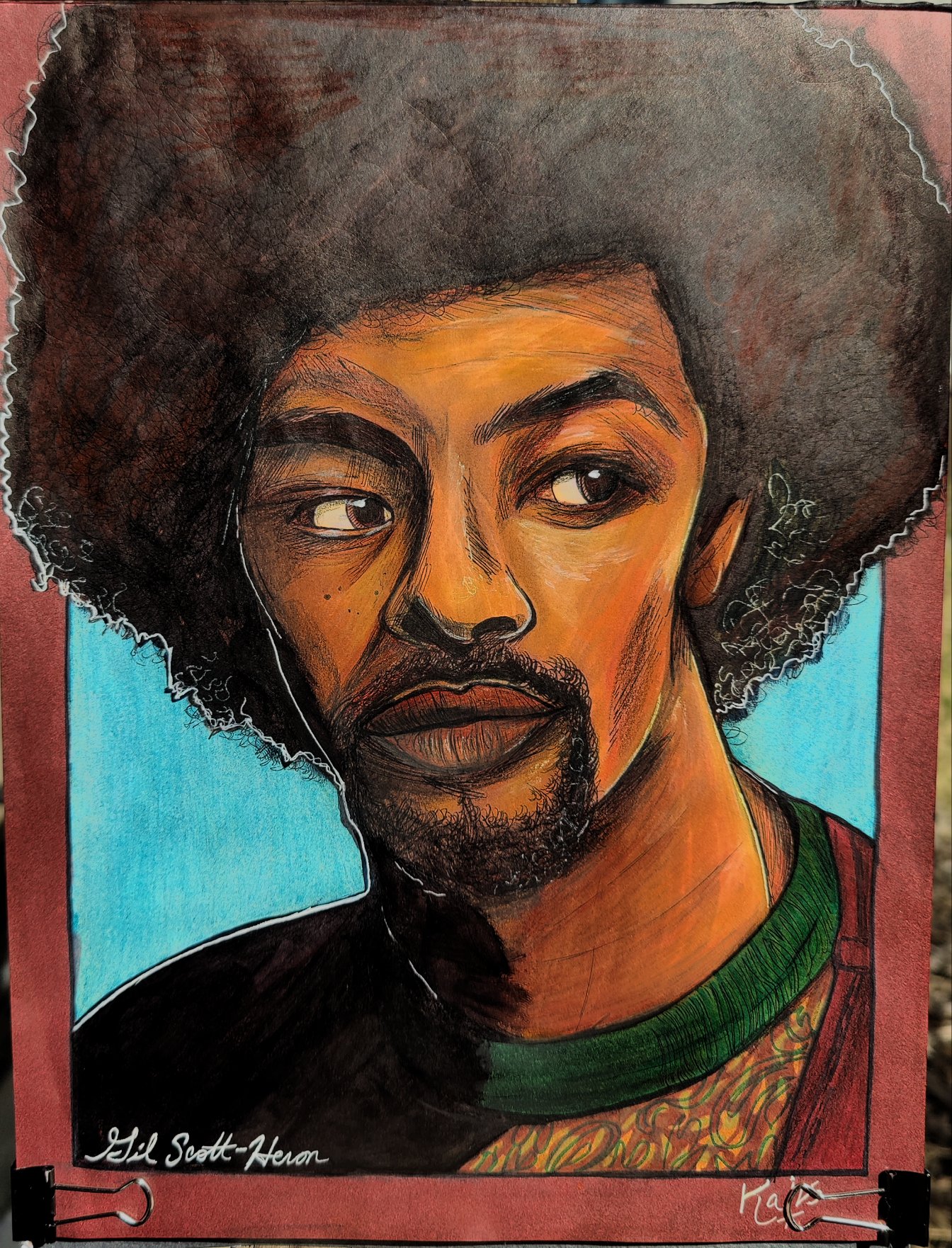 Gil Scott-Heron 'The Revolution Will Not Be Televised' | 9 X 11", Mixed Media Illustration, 2025