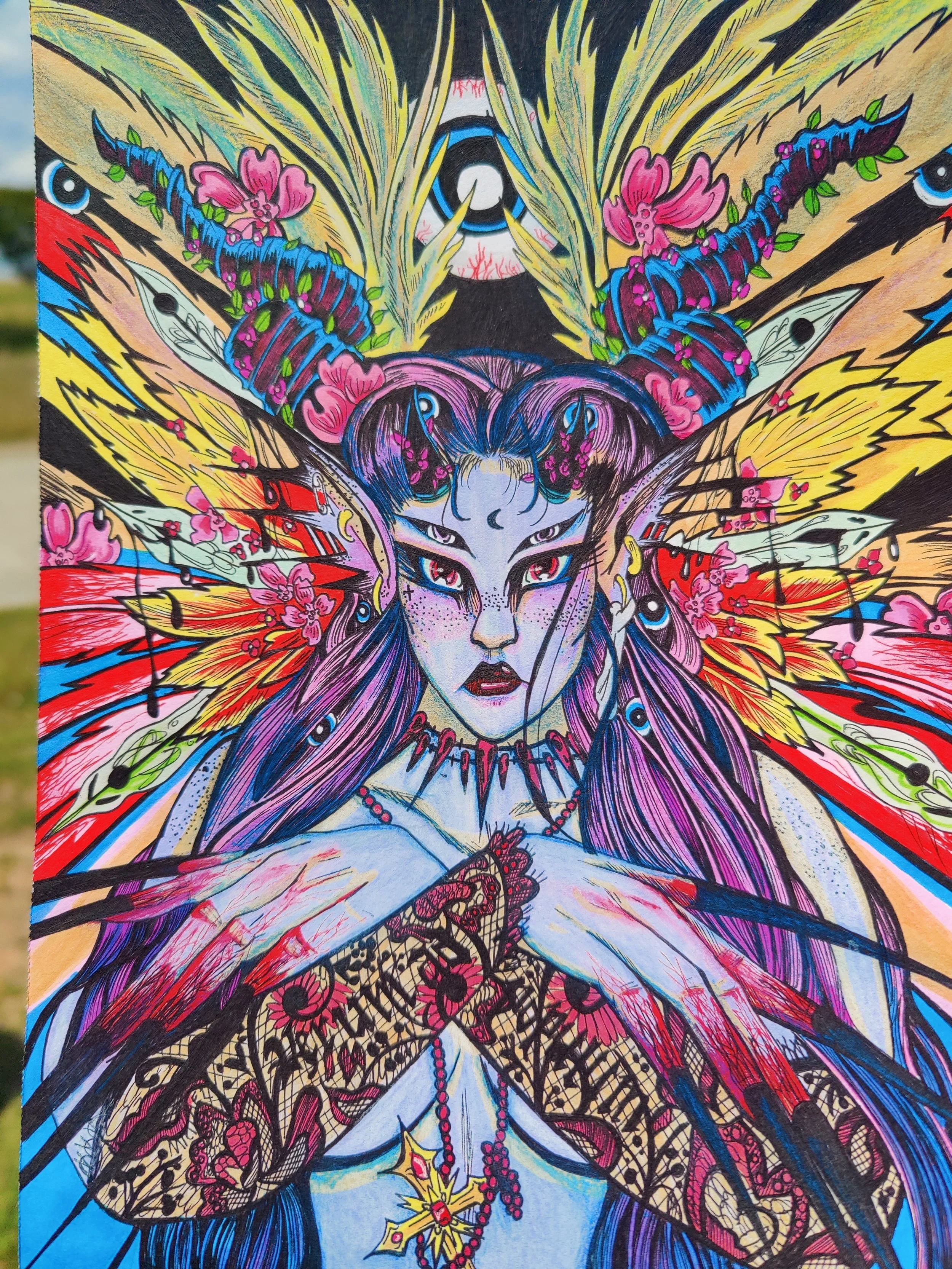 "Verum As Populum"| 9"X1" Mixed Media on Bristol, 2025