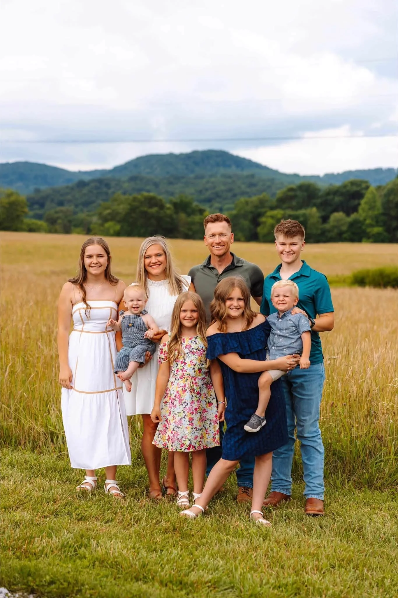 Andrew Wood with his wife Erin and their six children