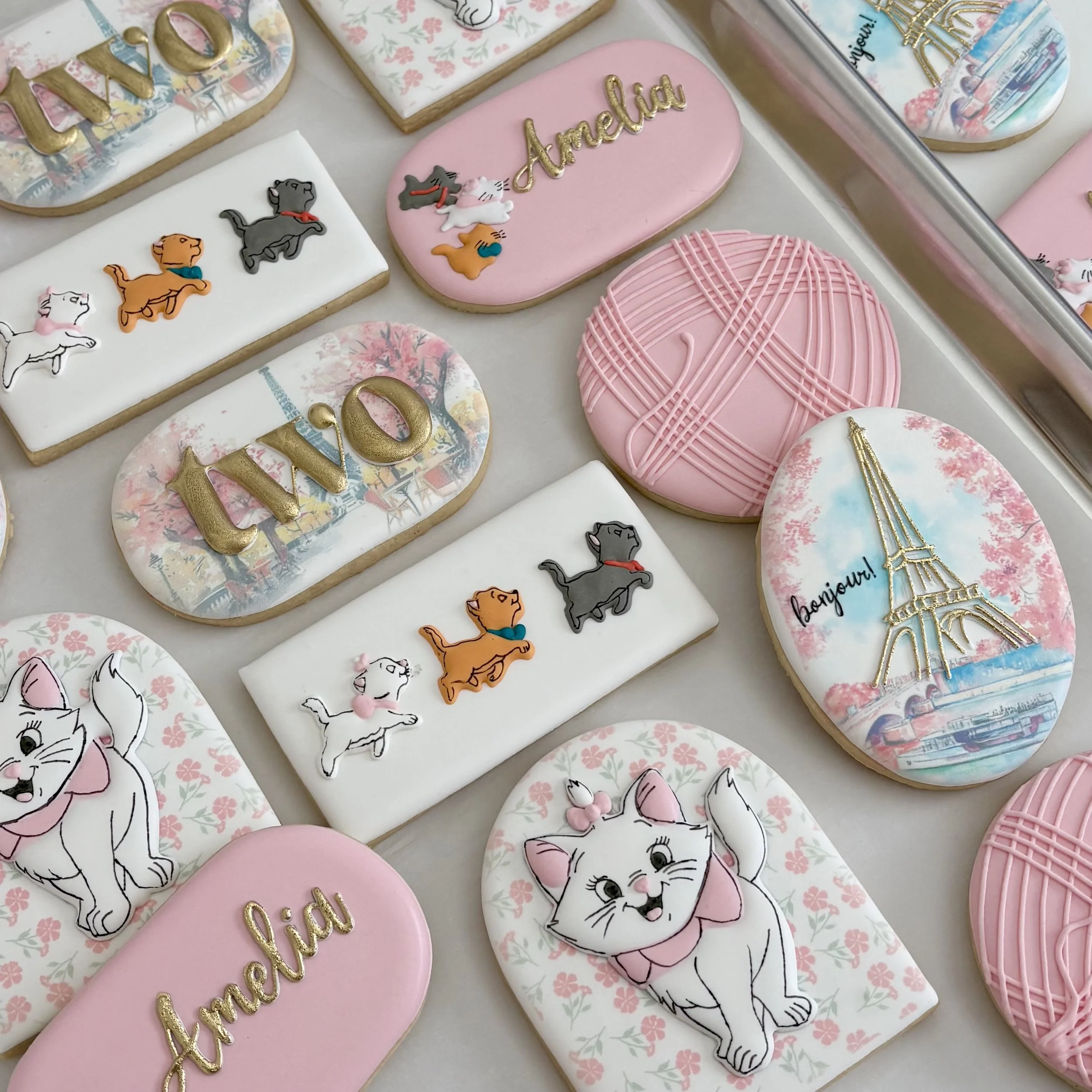 Decorated birthday sugar cookies 
