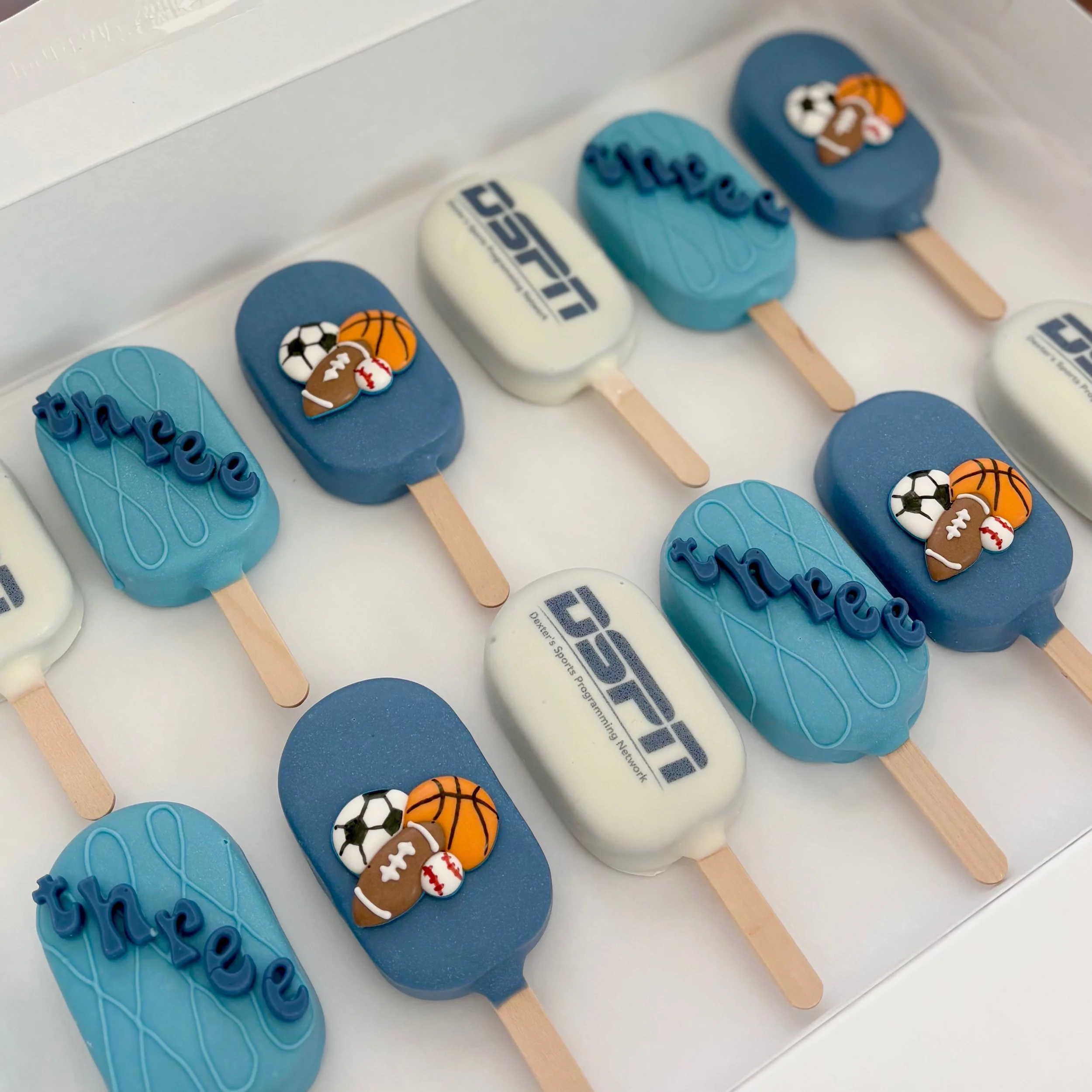 custom sport themed cakesicles