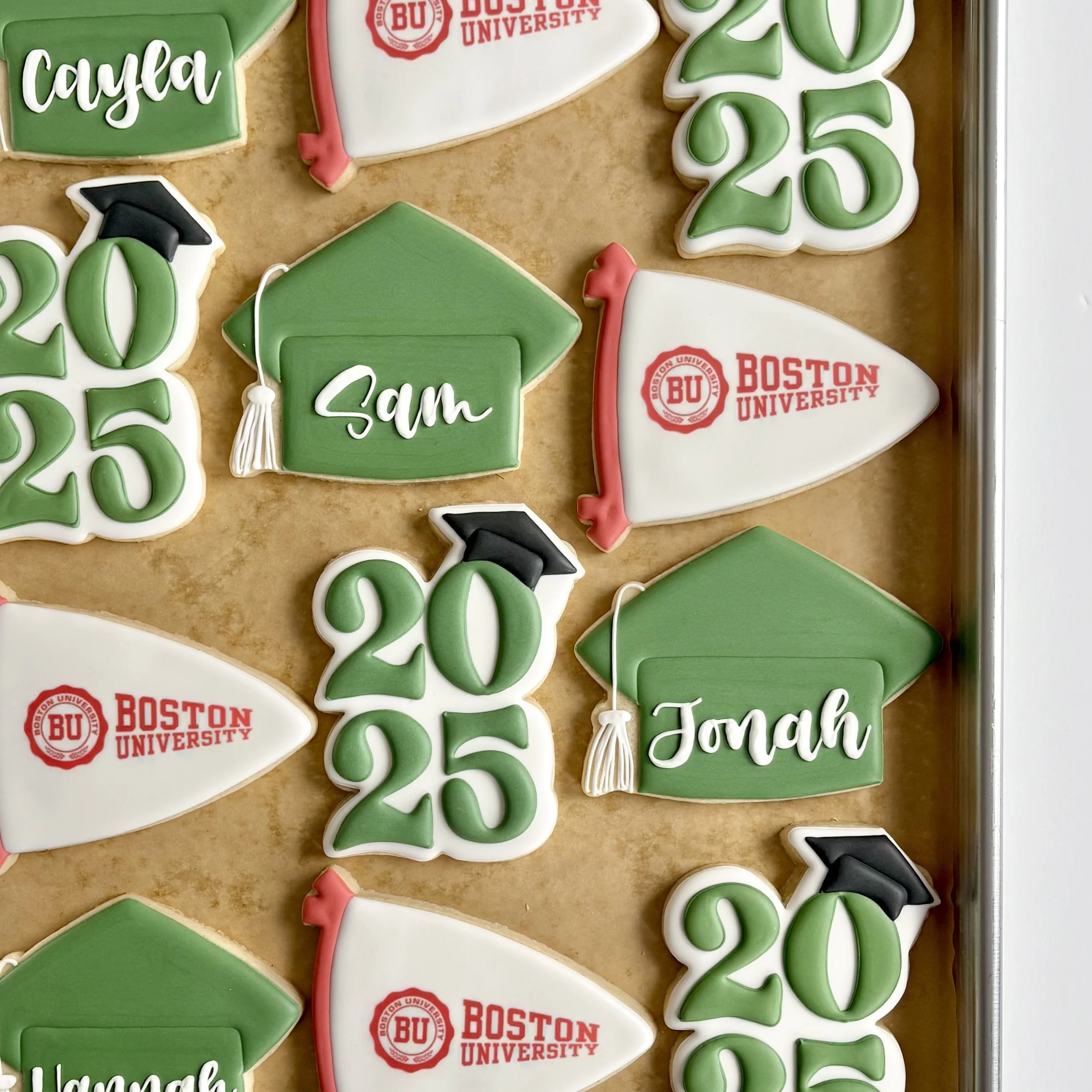 Decorated Graduation sugar cookies