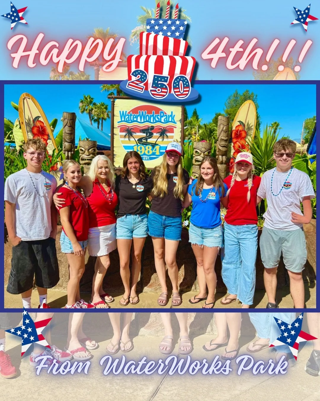 ❤️🤍💙 Happy 4th from all of us at Waterworks Park to all of you!!! 🎂 🍰 🧁

#waterworkspark #waterslides #reddingca