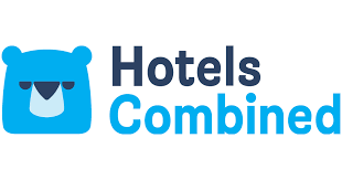 Logo for Hotels Combined featuring a blue bear face icon and the words Hotels Combined. Image is a link to the corresponding company.