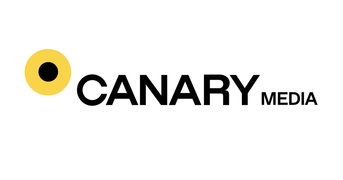 Canary Media logo with yellow and black circular emblem and black text on a white background.