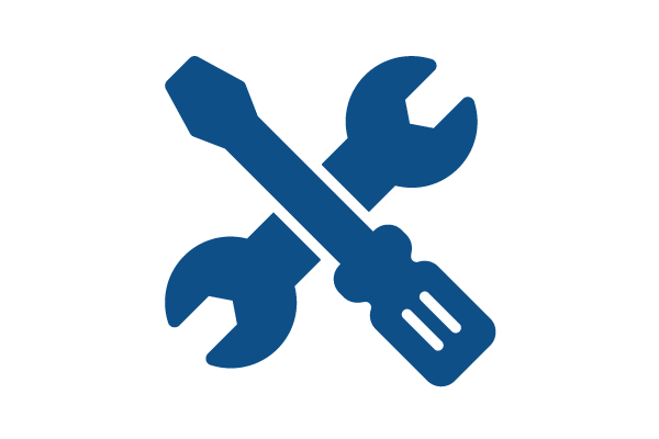 Icon of a crossed wrench and screwdriver, representing maintenance