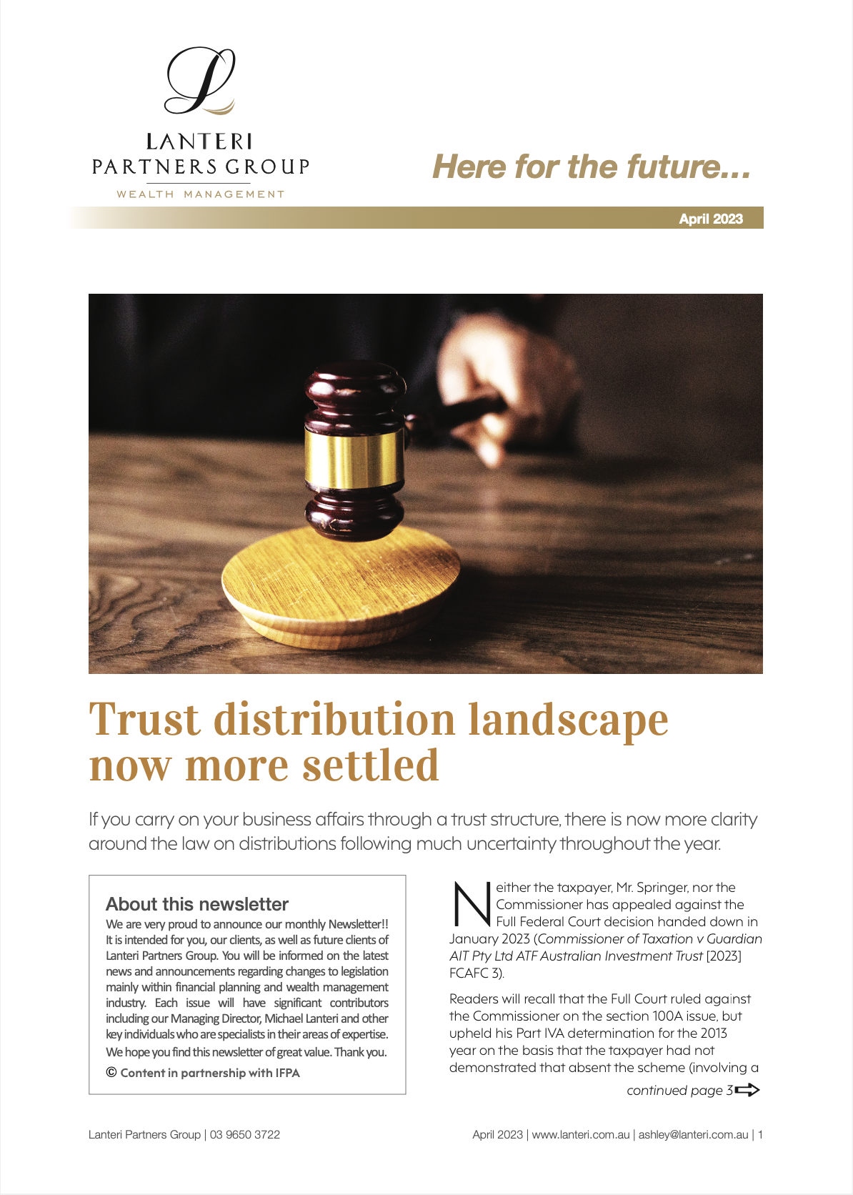 April 2023 Newsletter