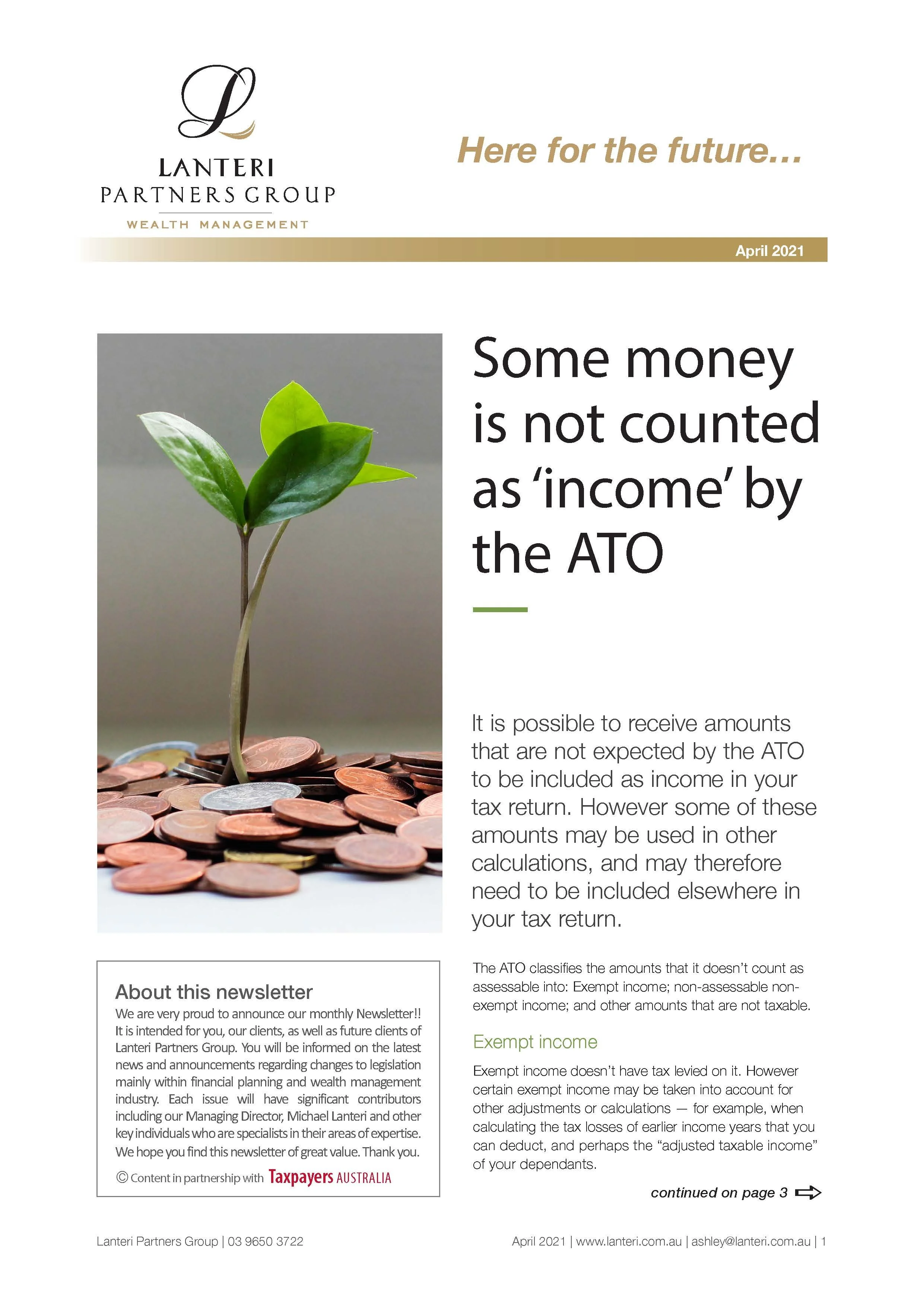 April Newsletter 2021