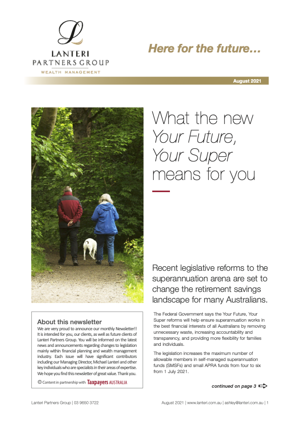 August 2021 Newsletter