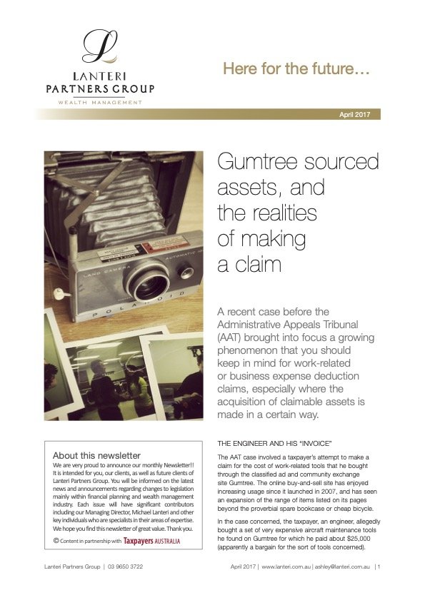 April Newsletter 2017